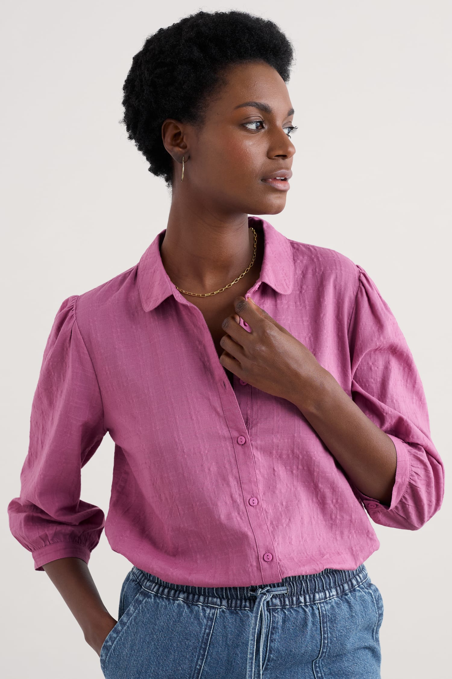 Hope Cottage Organic Cotton Check Blouse
