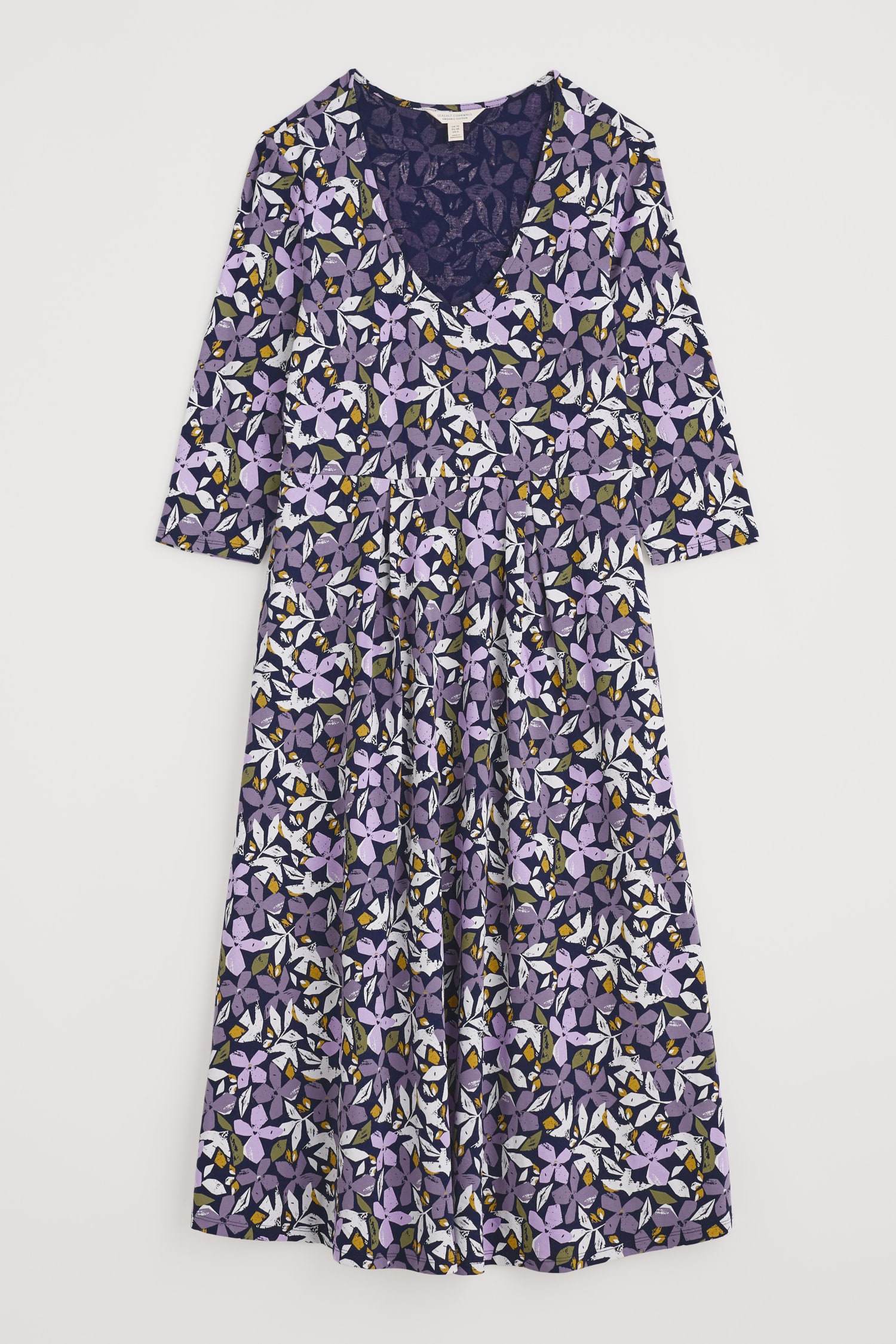 Helena Midi Dress in GOTS-Certified Organic Cotton Jersey