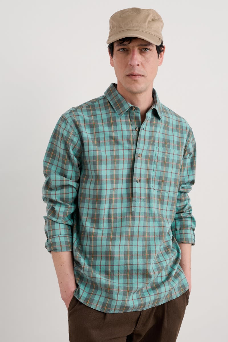 Men's Take Root Half-Placket Check Shirt