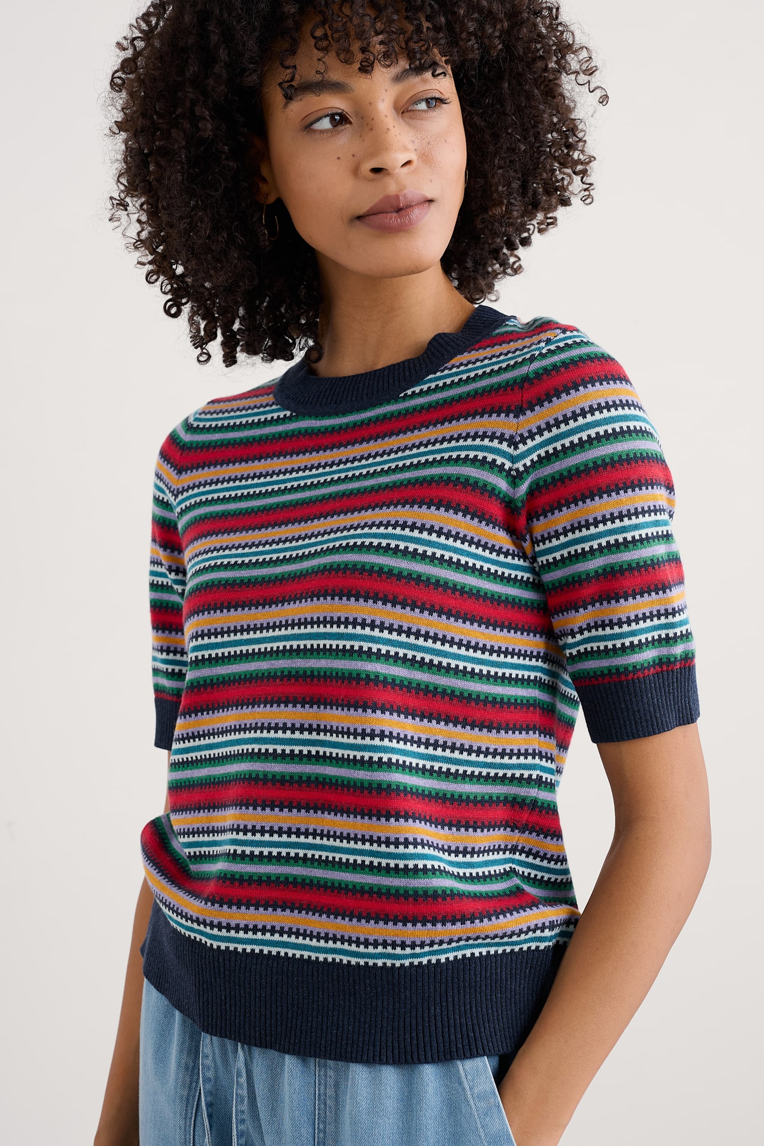 Rock Bell Knitted Top in GOTS-Certified Organic Cotton