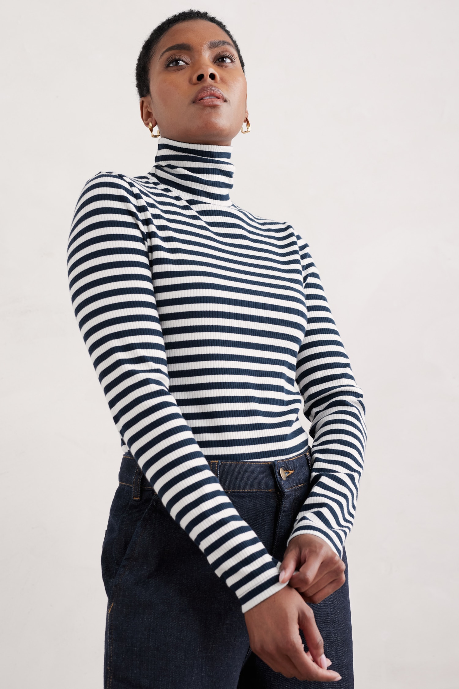 Hazel Rib Top in GOTS-Certified Organic Cotton Jersey