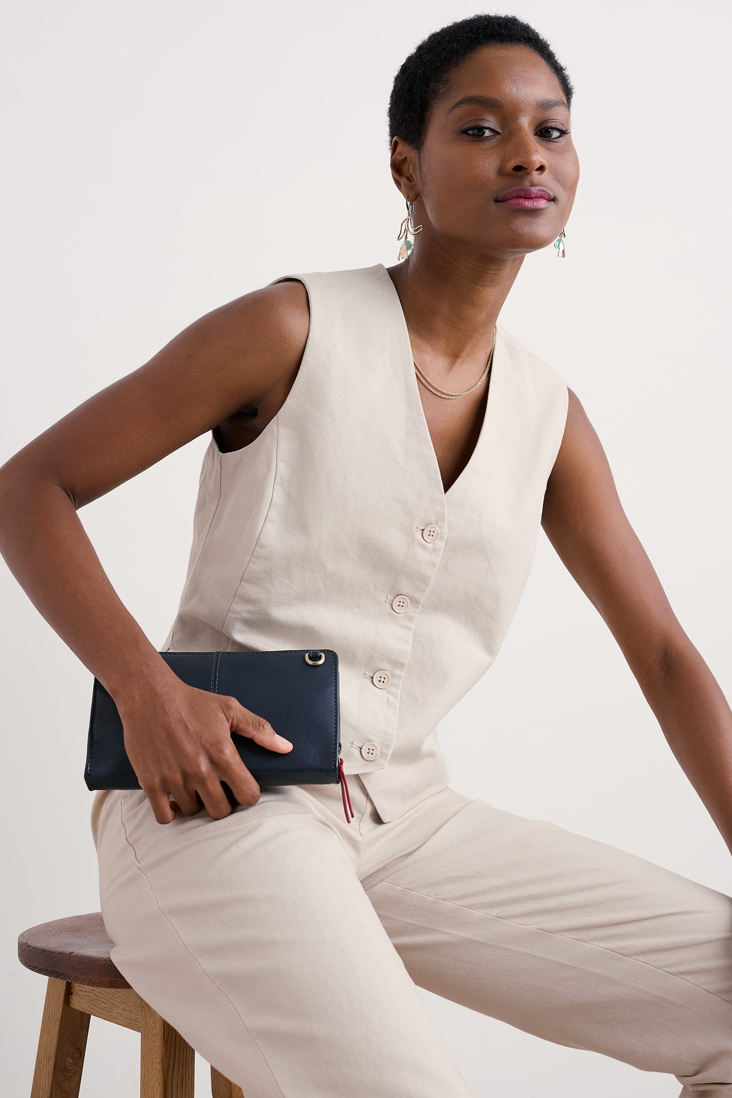 Erica Linen Blend Waistcoat