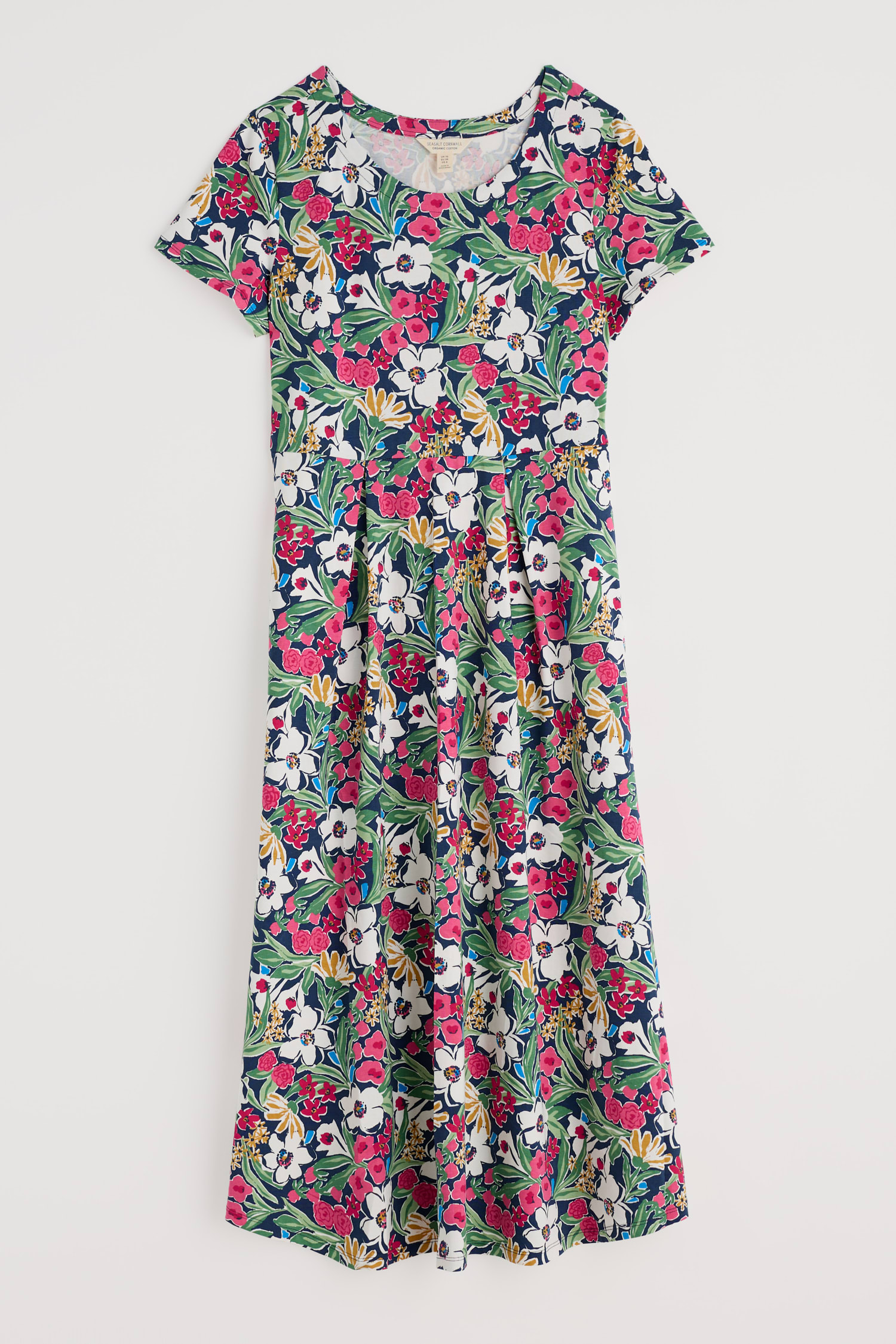 Veronica Short Sleeve Midi Dress in GOTS-Certified Organic Cotton