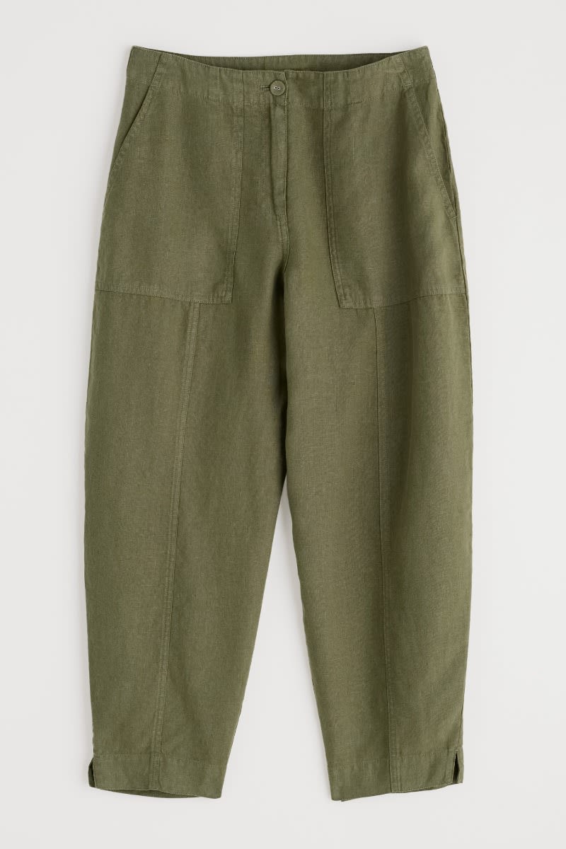 Saltings Linen Cropped Trousers