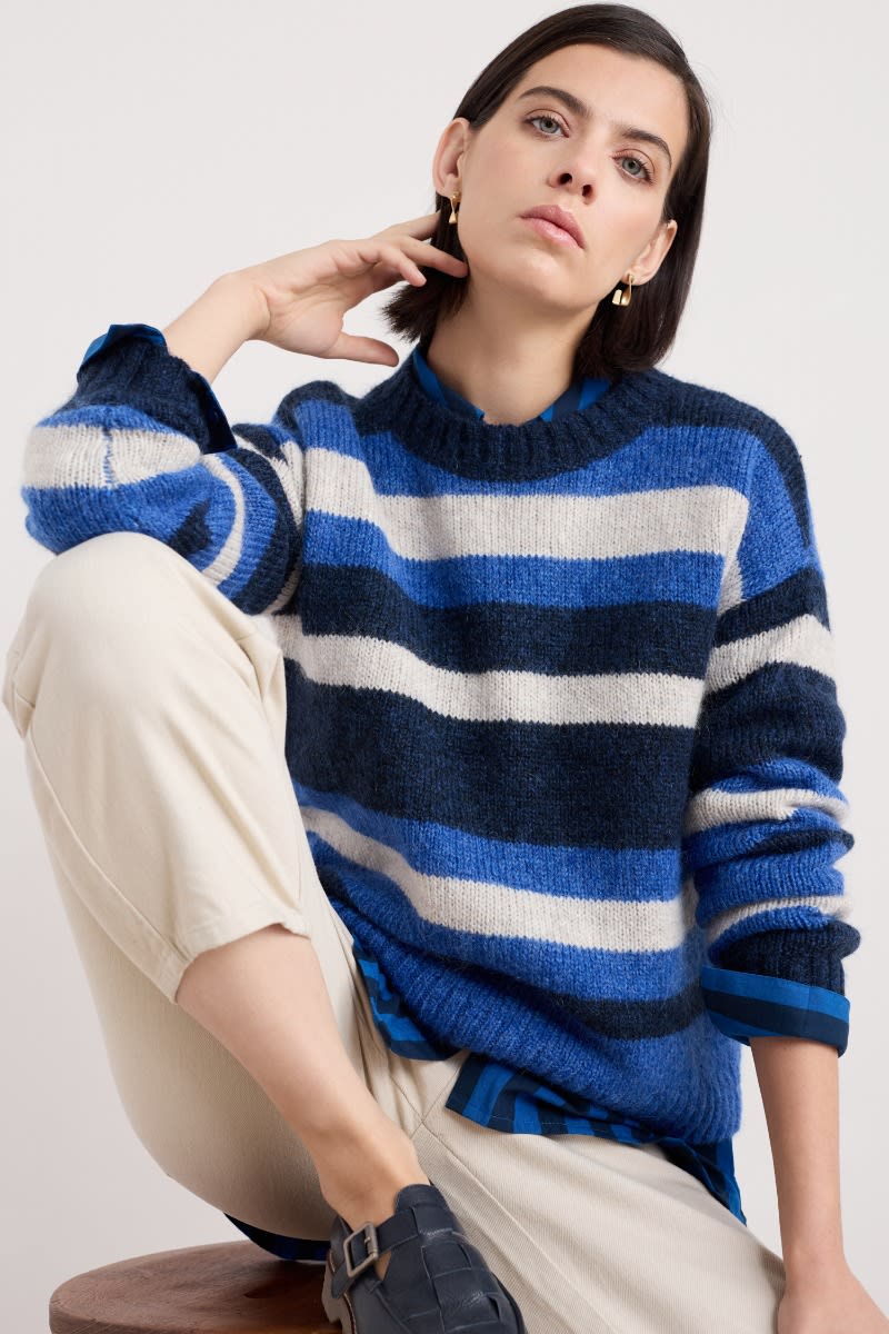 Painter Striped Jumper Contains Mohair