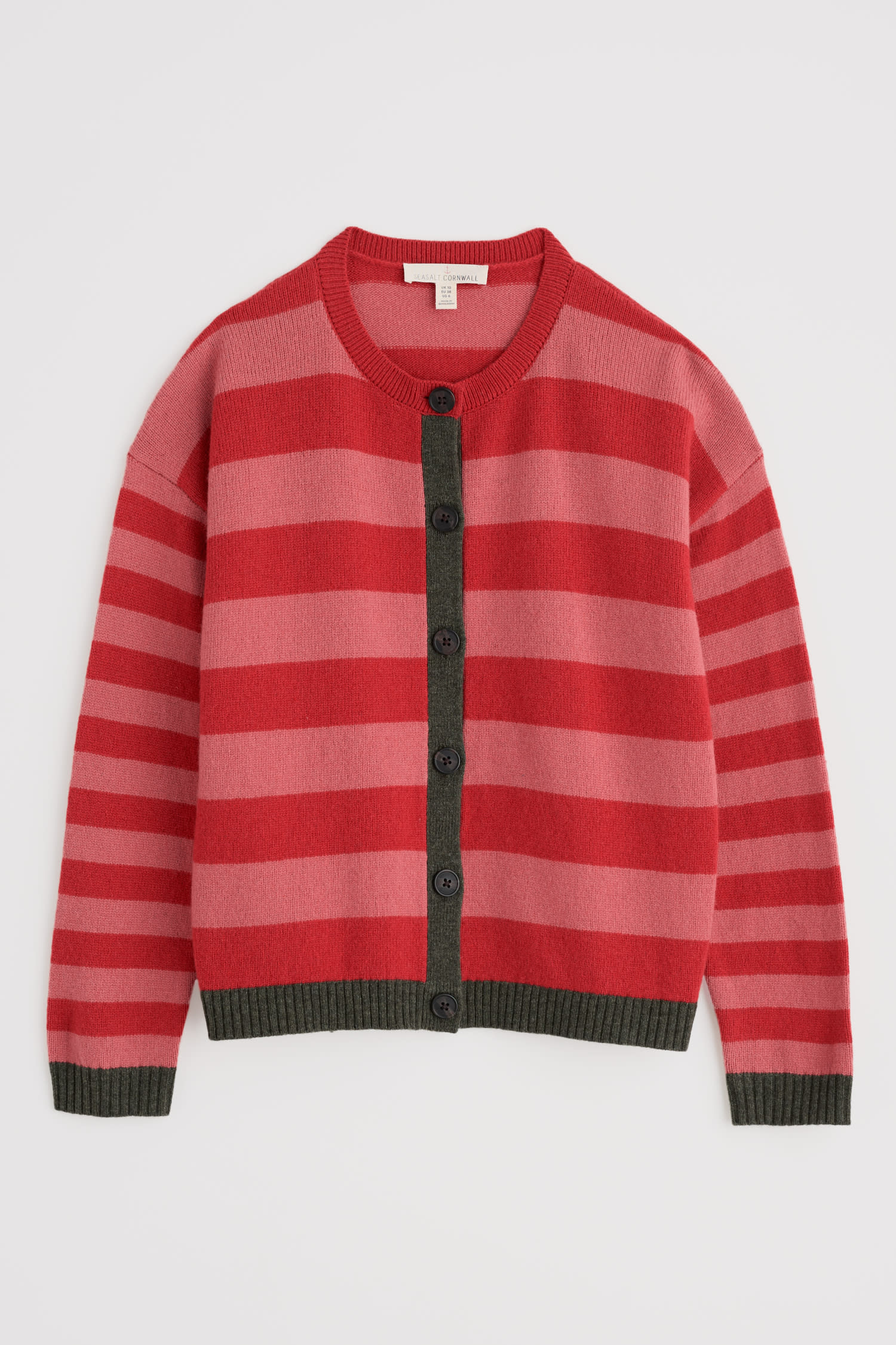 Pinwell Striped Cardigan Made With Lambswool