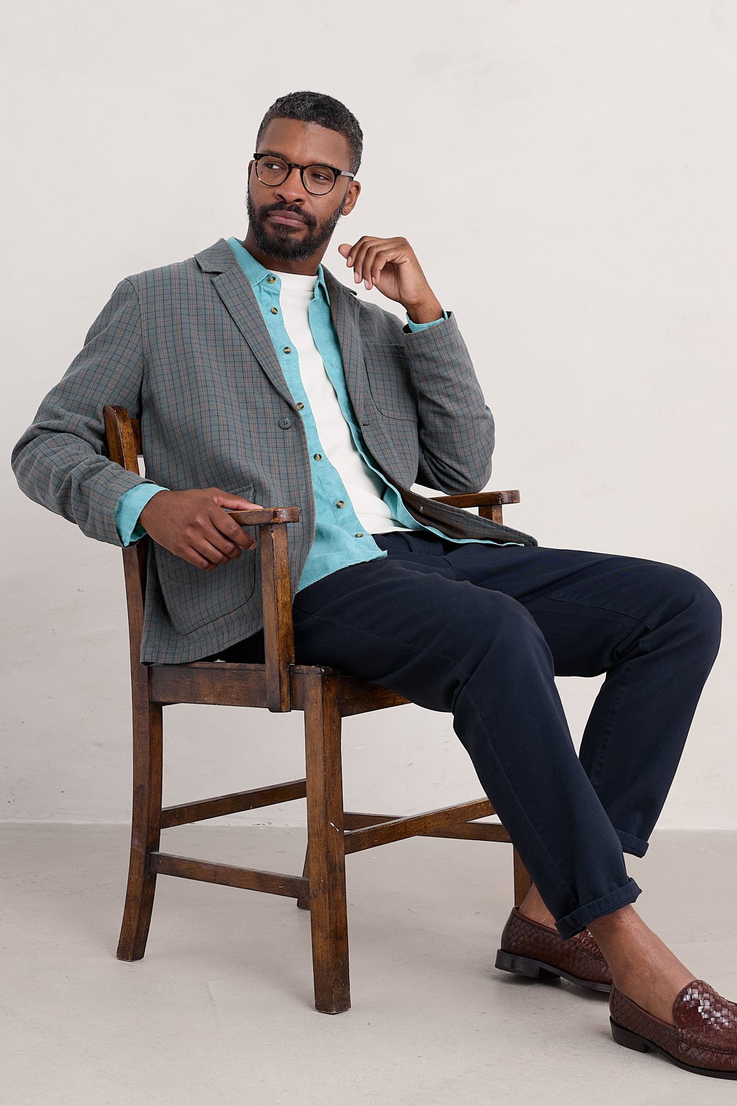 Men's Farrier Organic Cotton Check Blazer