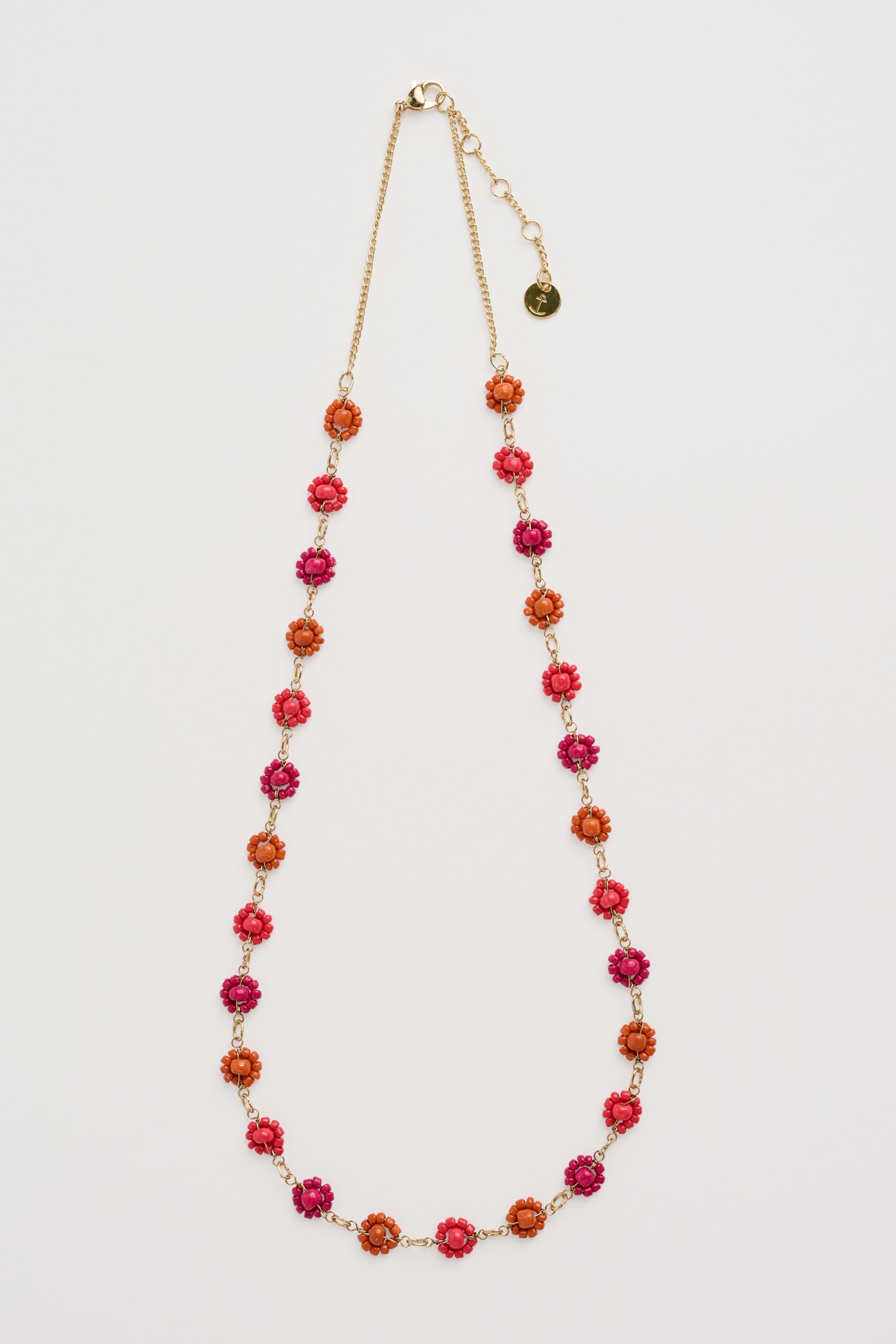 Polyantha Floral Bead Necklace