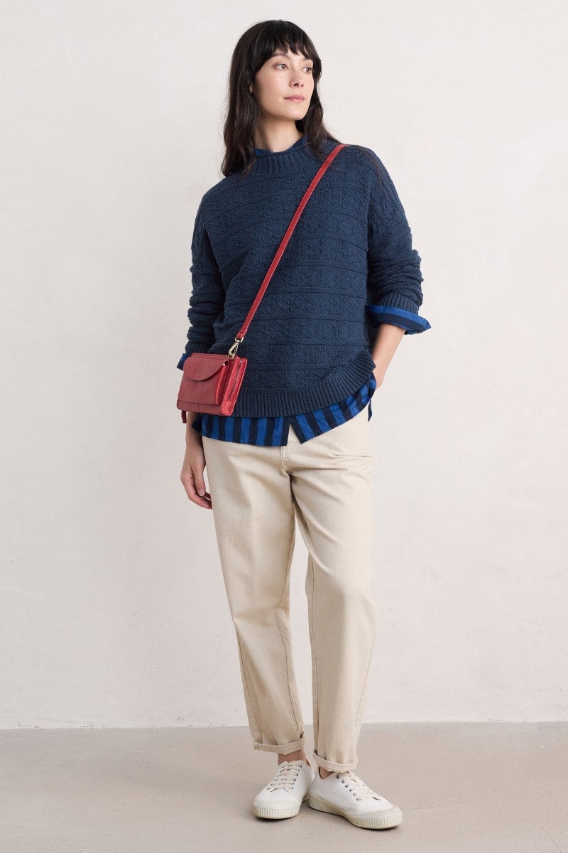 Penkestle Knitted Jumper Contains Recycled Cotton