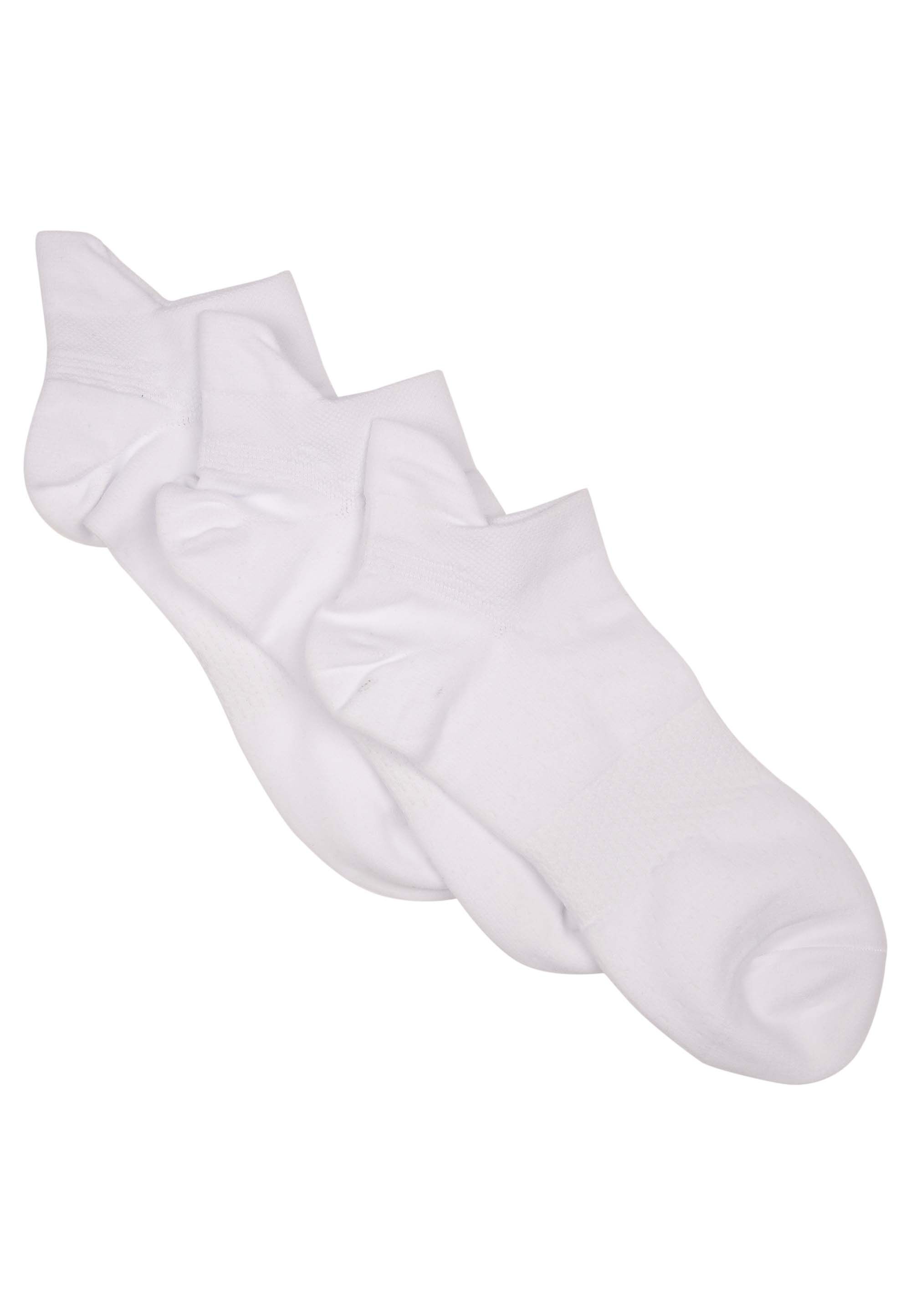 Womens 3pk White Blister Resistant Socks