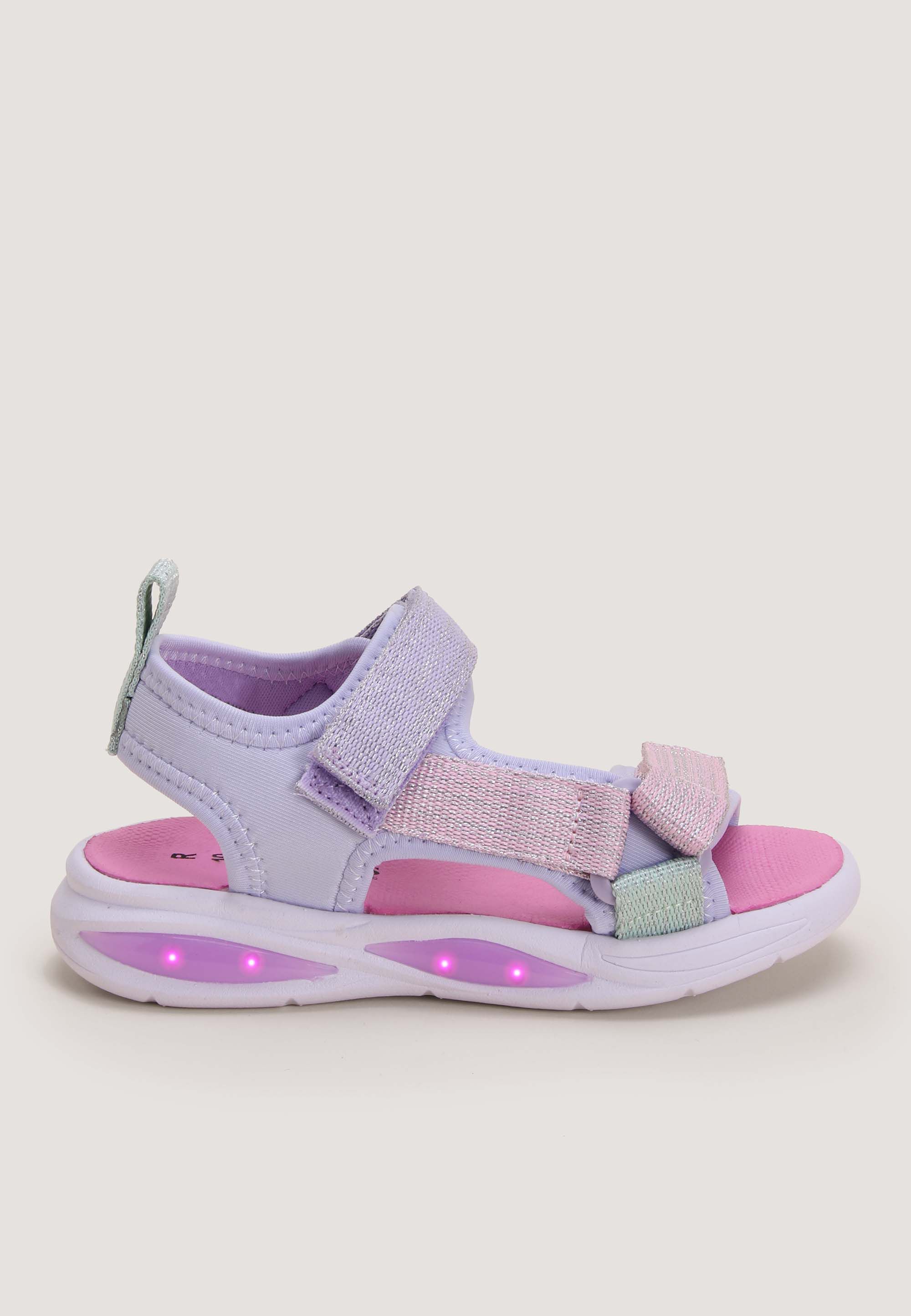Younger Girls Pink Adventure Light-Up Sandals