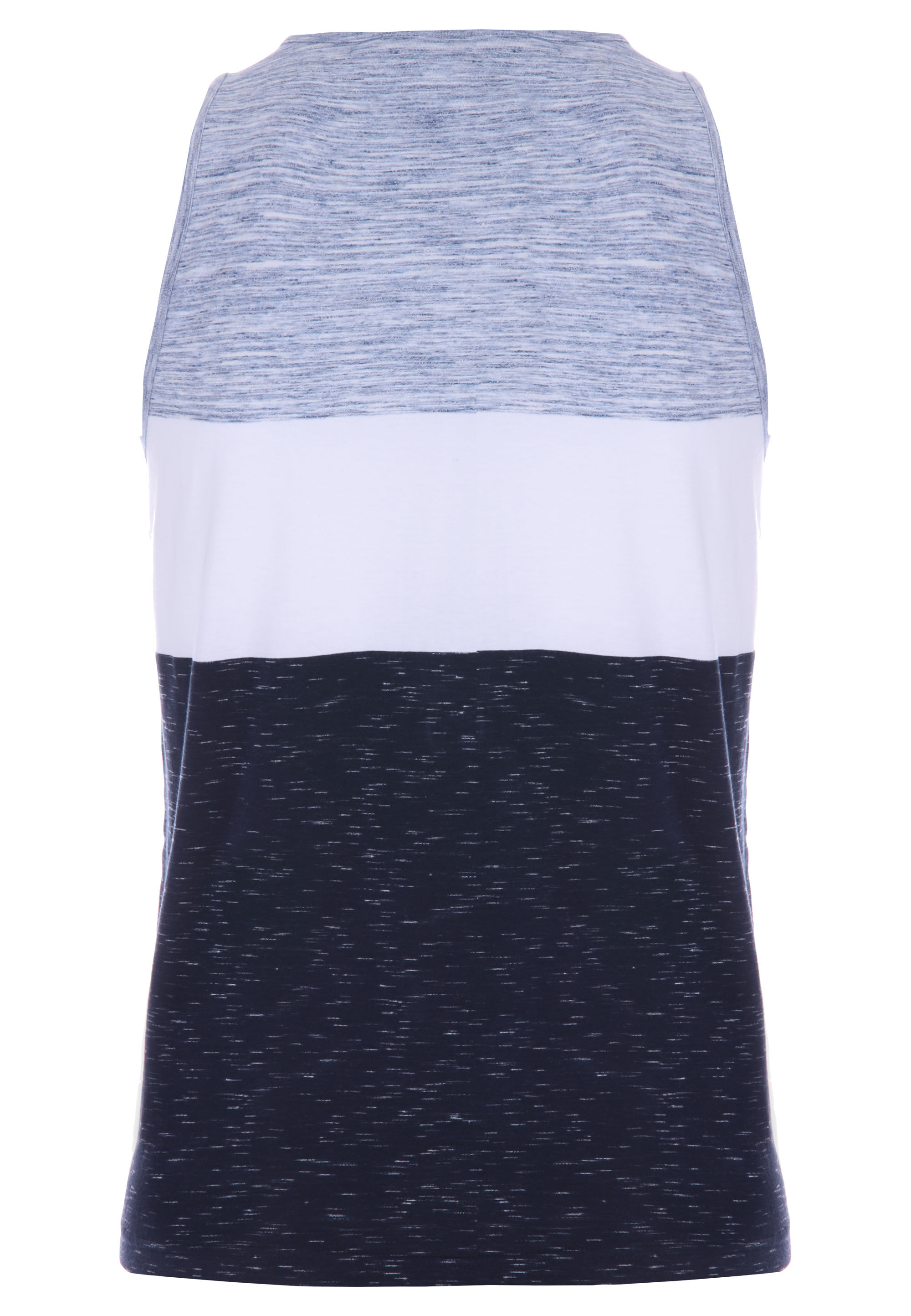 Mens Blue Colour Block Stripe Vest Top