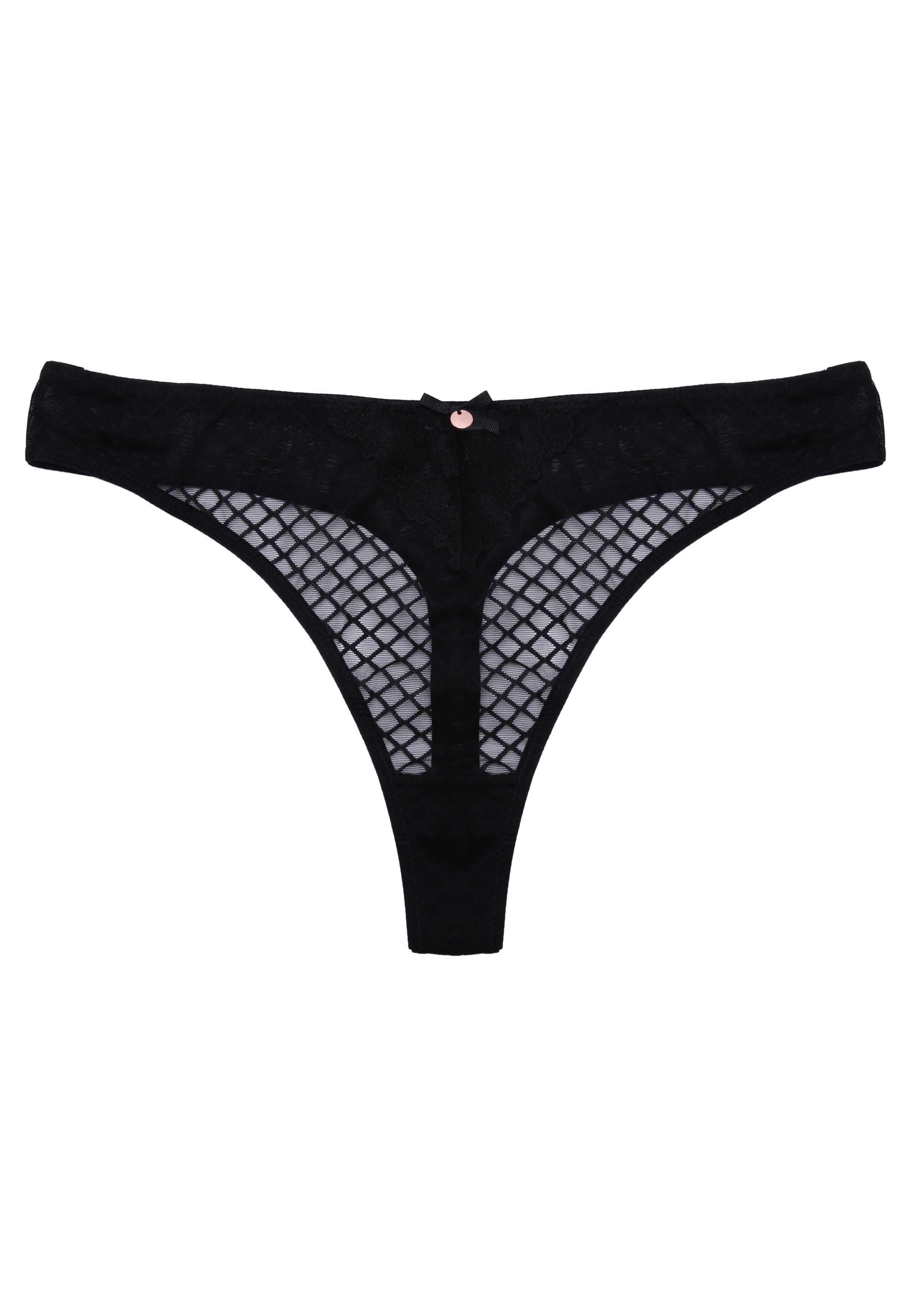 Womens Black Check Lace Naomi Thong