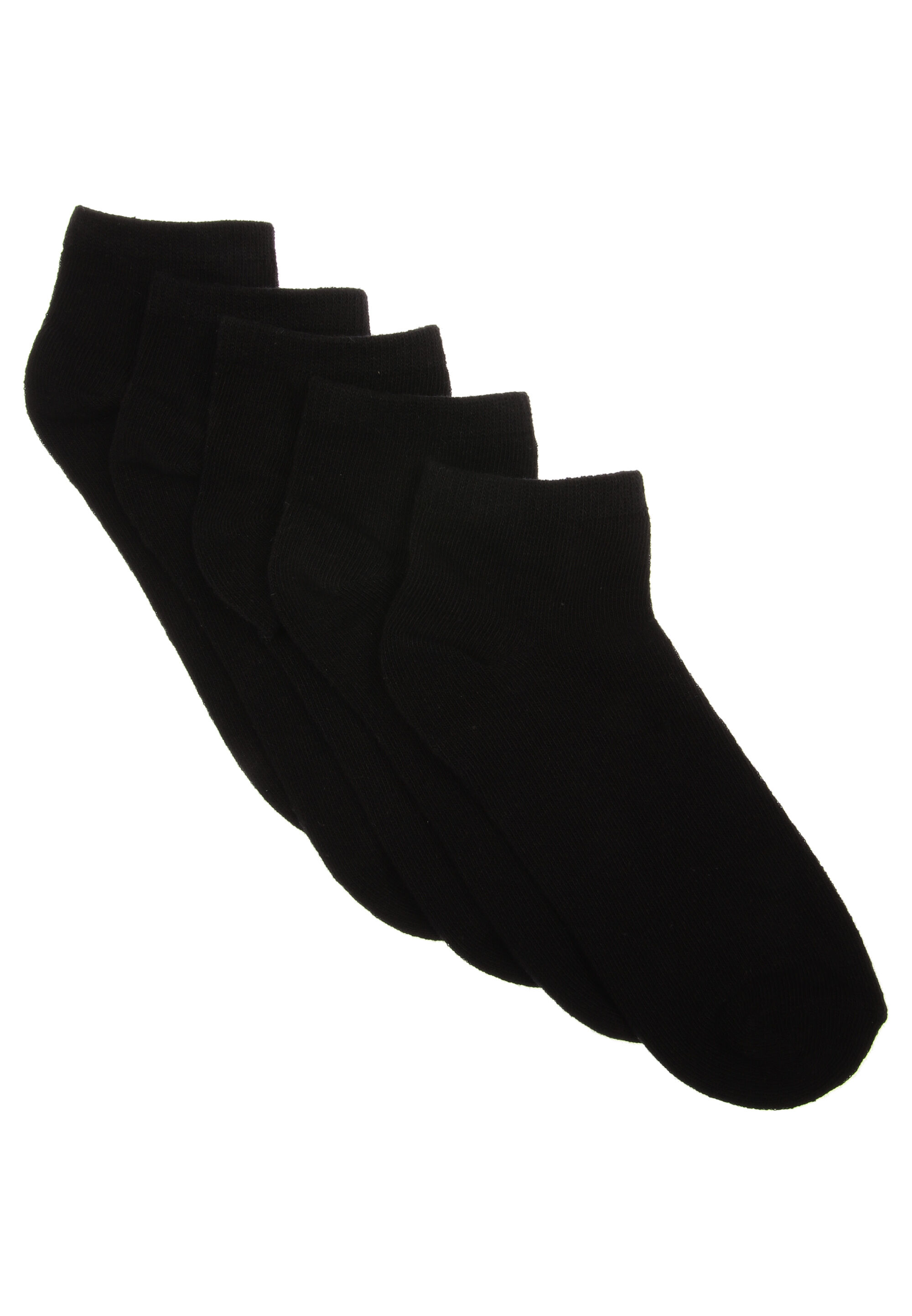 Boys 5pk Black Trainer Socks