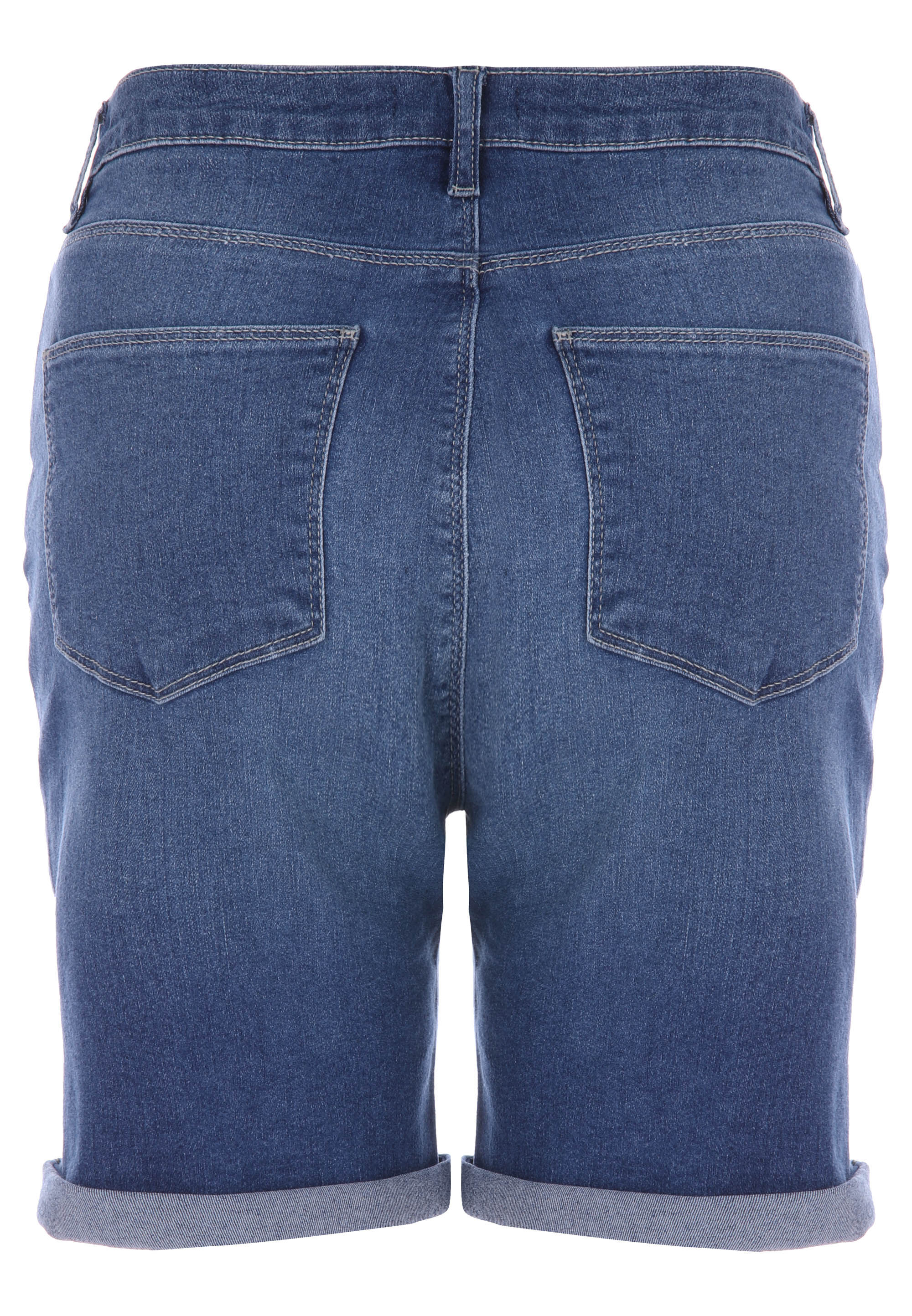 Womens Mid Blue Plain Denim Cycle Shorts