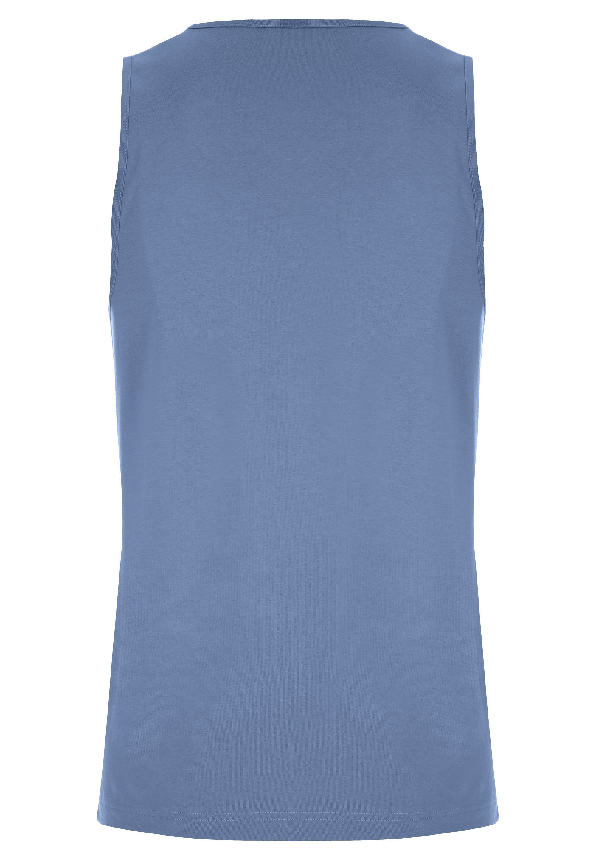 Mens Blue Plain Cotton Vest