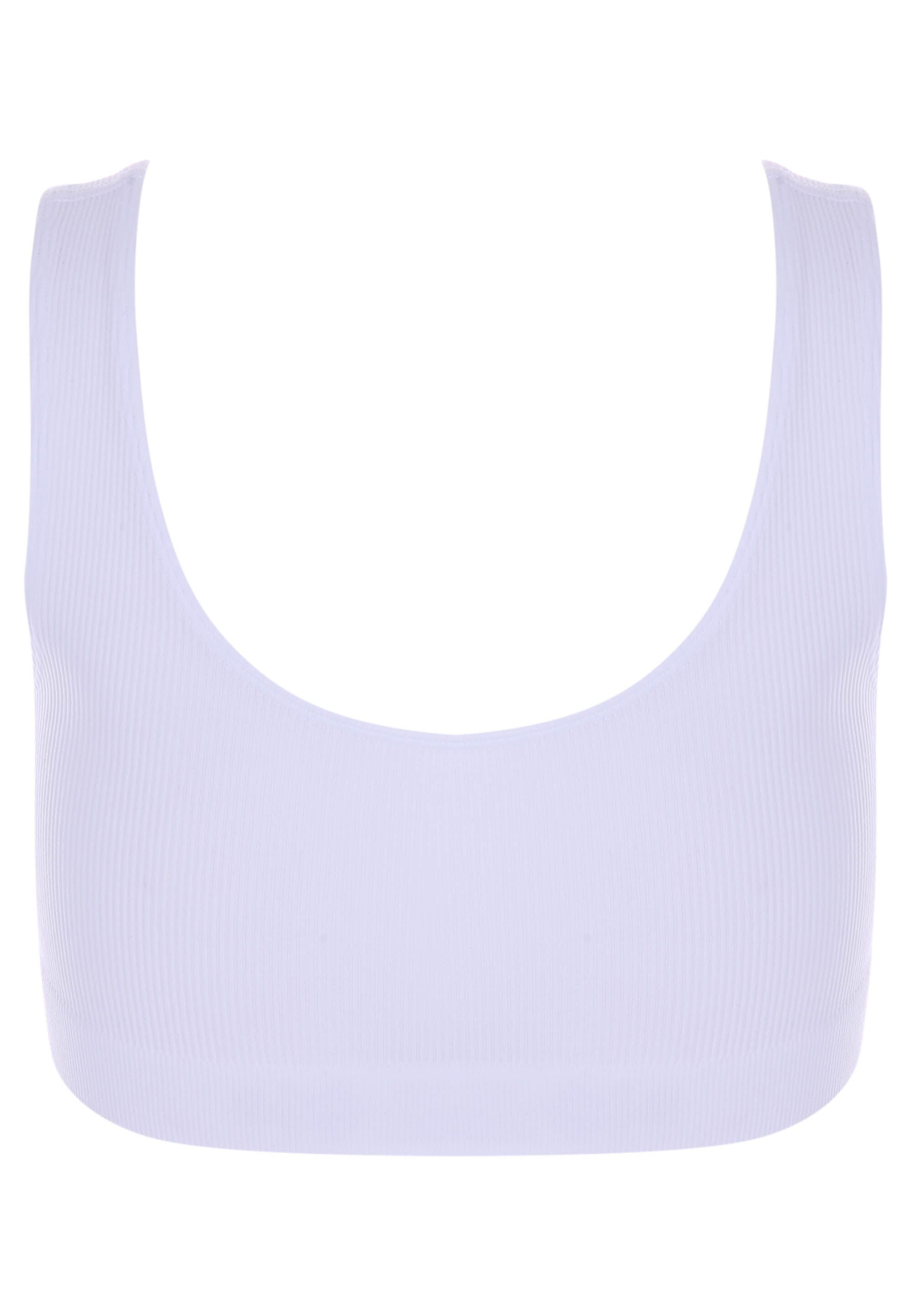 Older Girls Plain White Thick Strap Crop Top