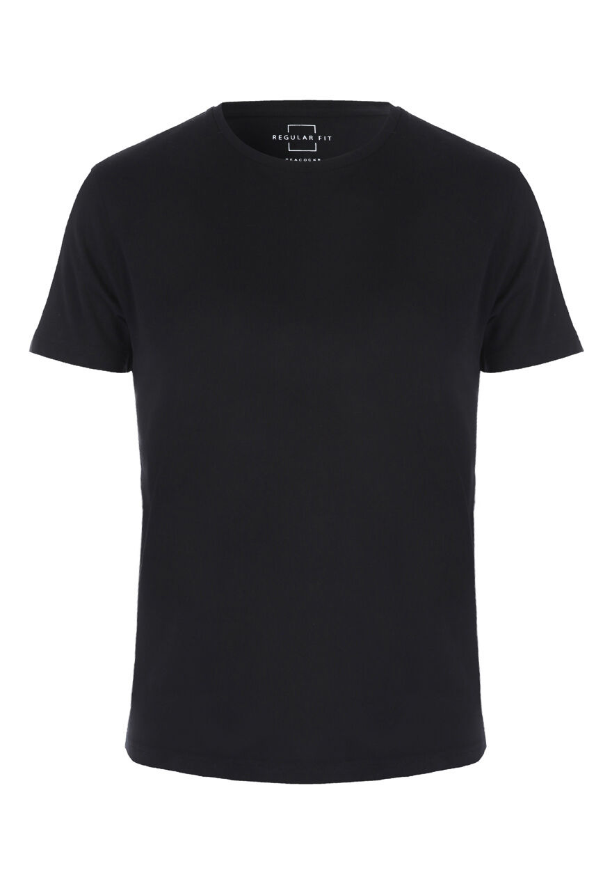 Mens Black Crew Neck T-Shirt