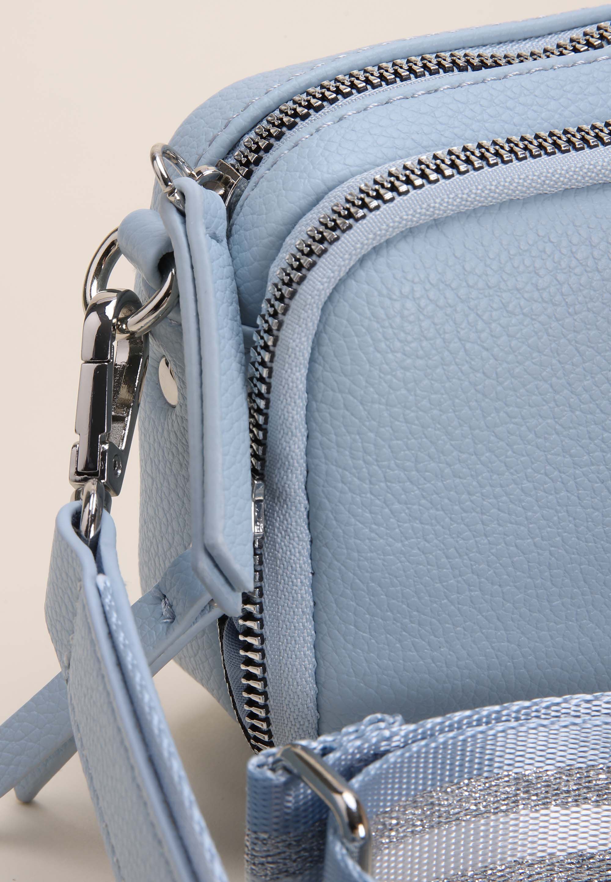 Womens Light Blue Mini Camera Bag