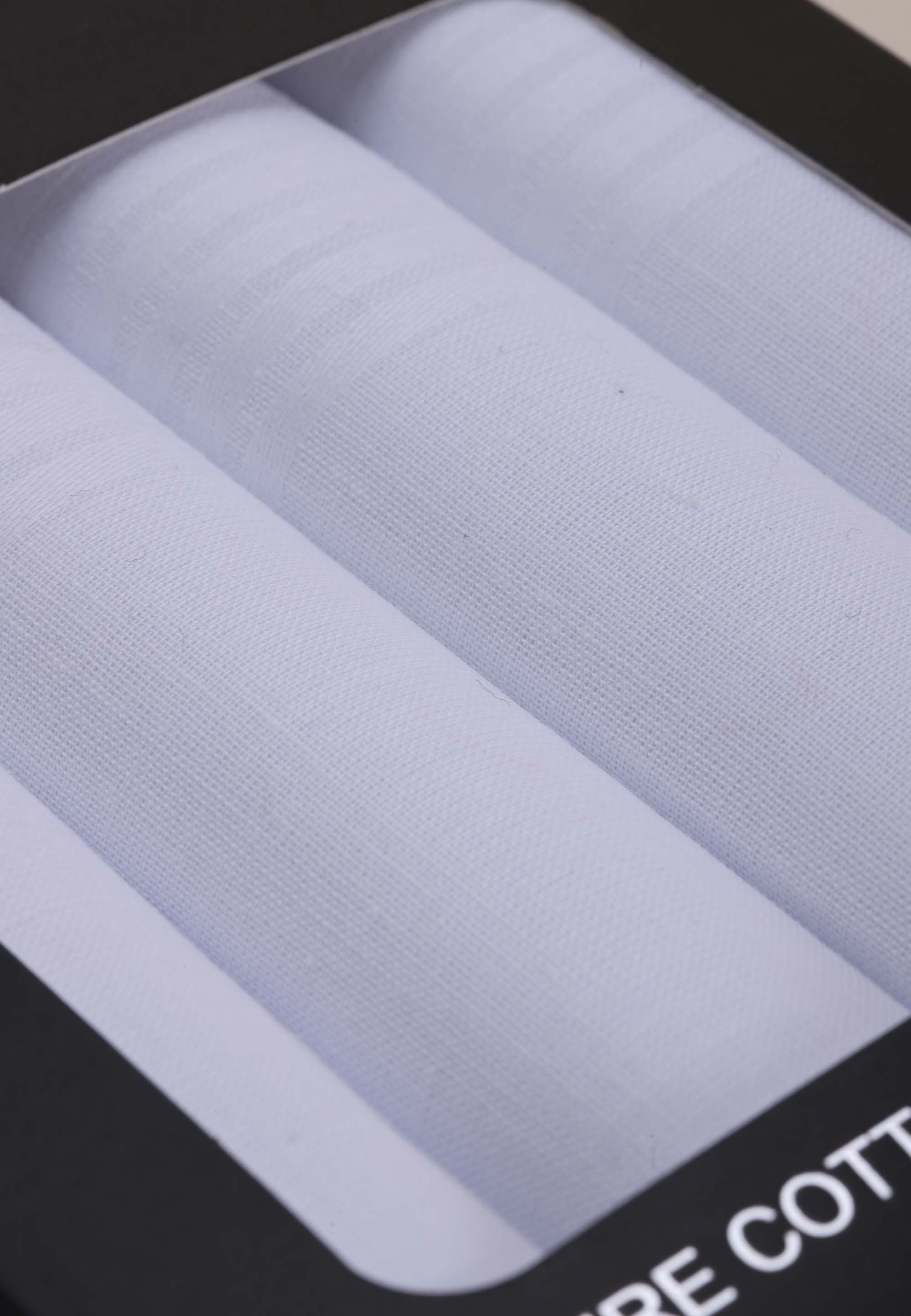 Mens 4pk White Plain Cotton Handkerchiefs