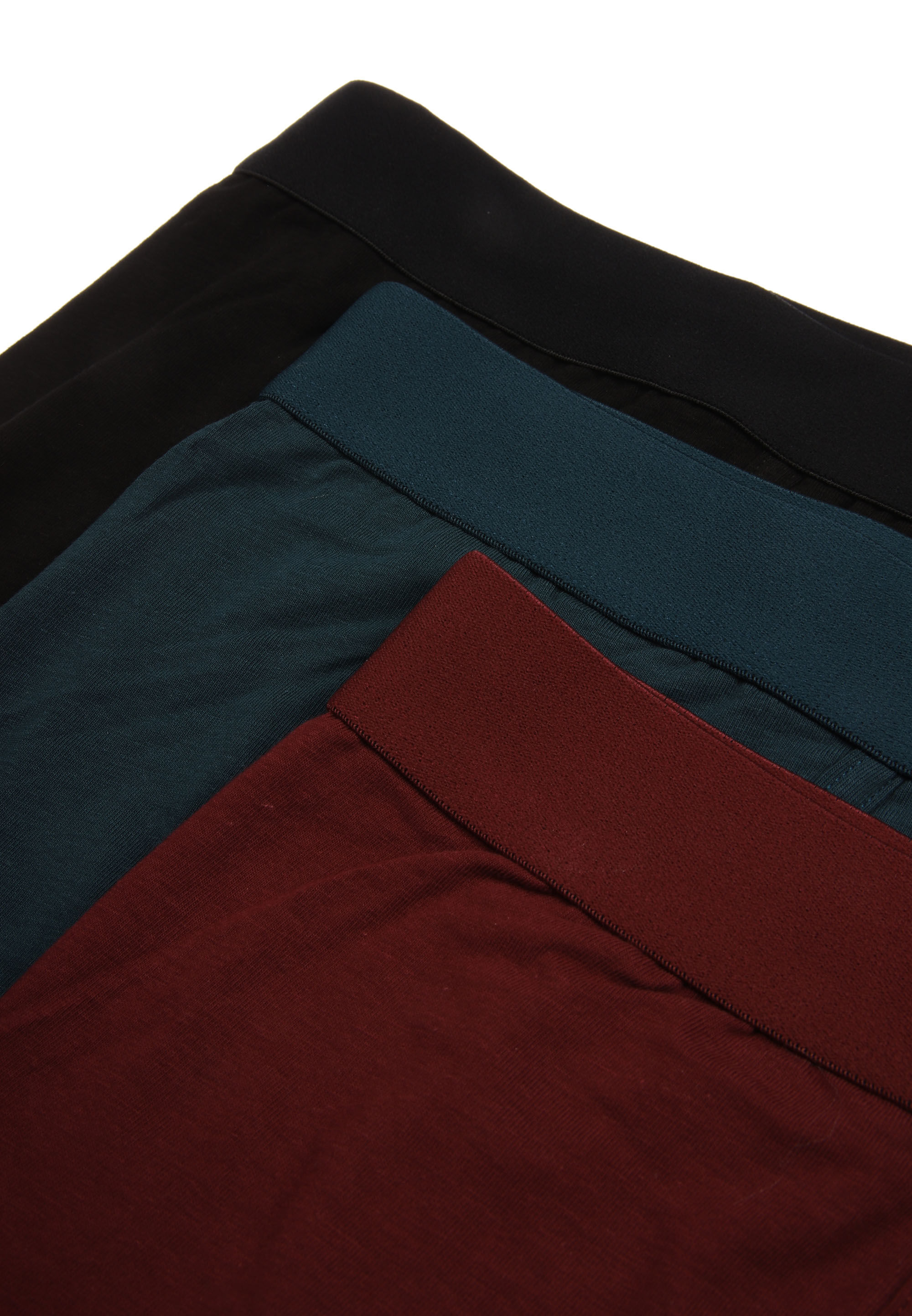 Mens 3pk Burgundy & Green Trunks with Keyhole
