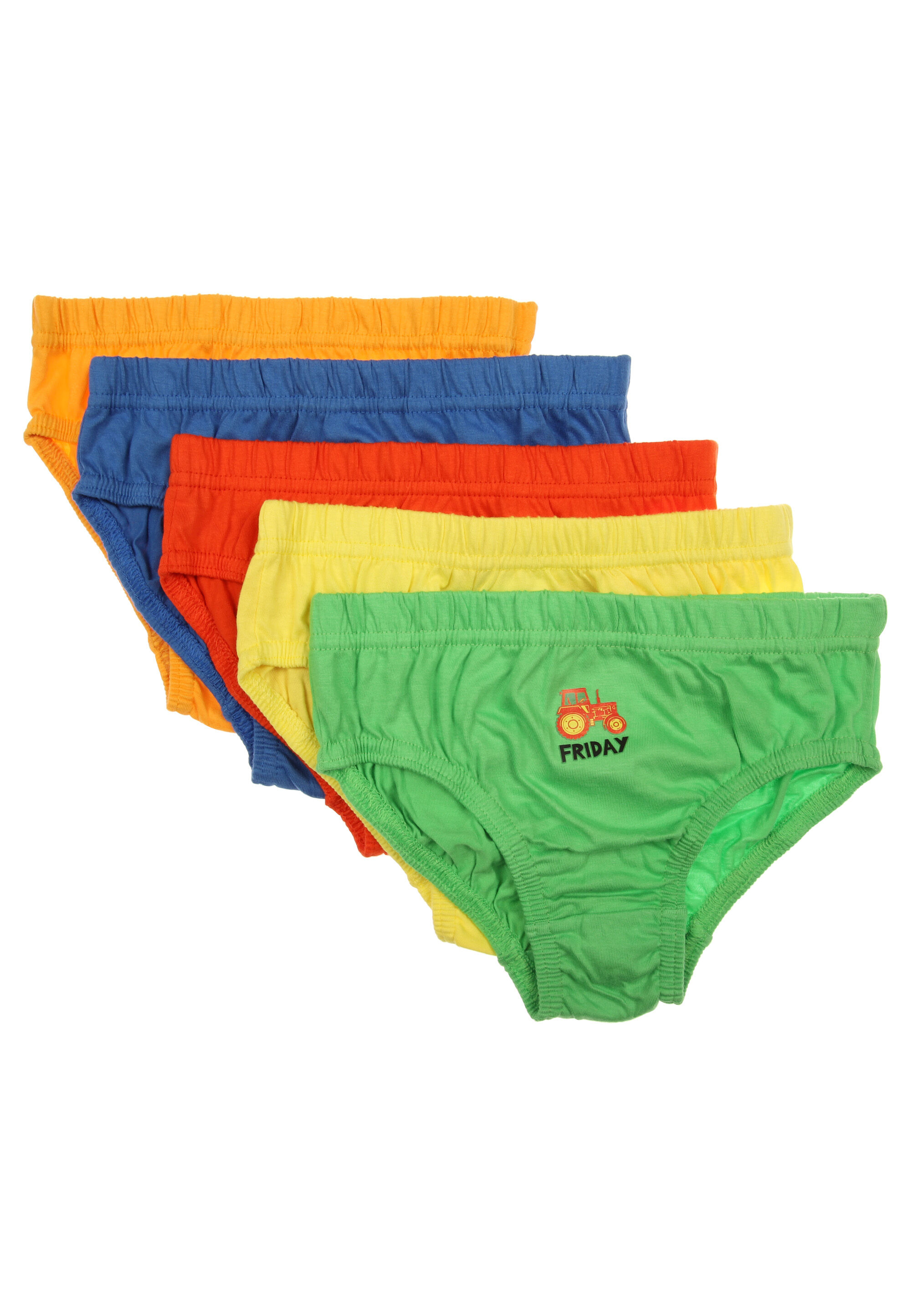 Younger Boys 5pk Weekday Print Briefs