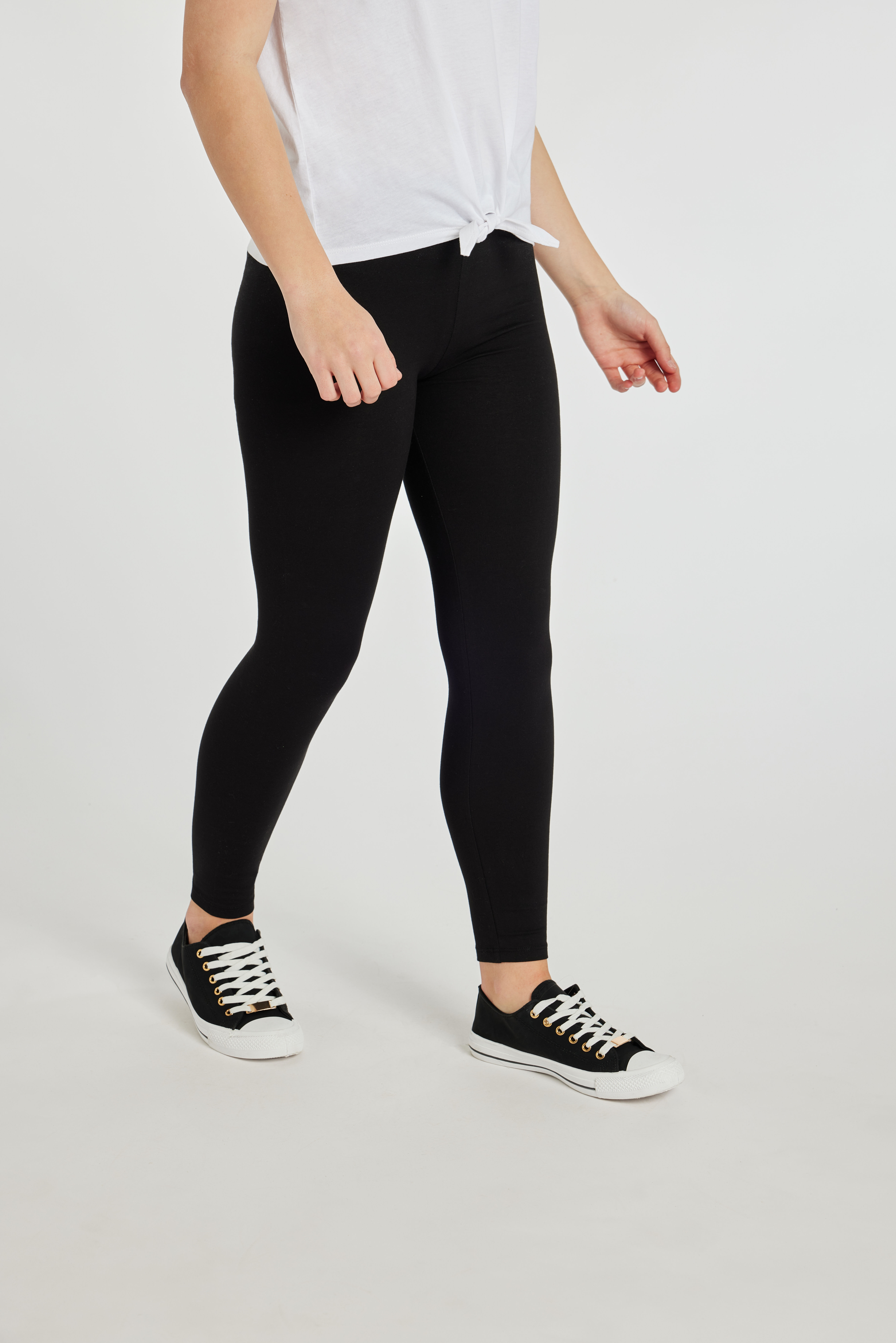 Older Girls 2pk Black Leggings