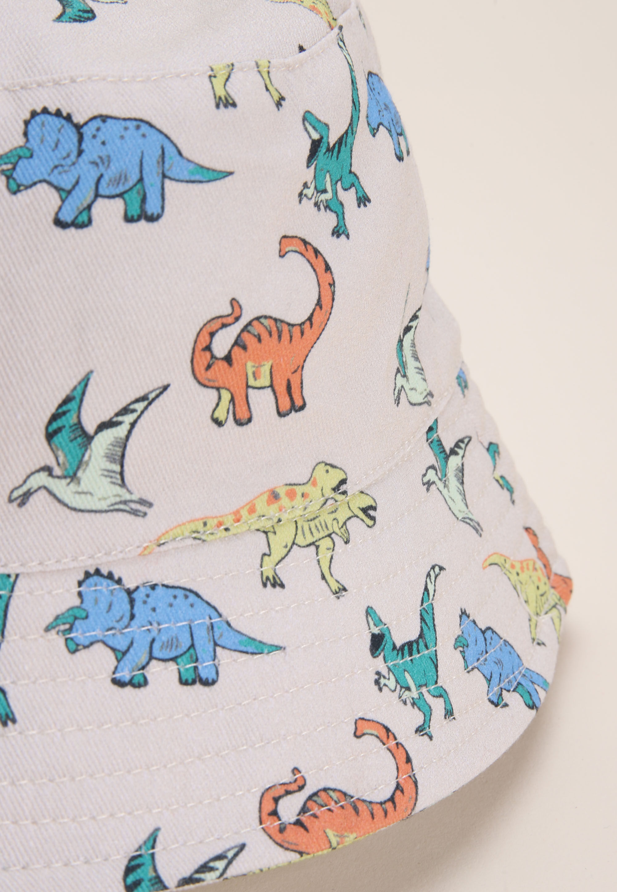 Younger Boys Stone Dinosaur Print Bucket Hat