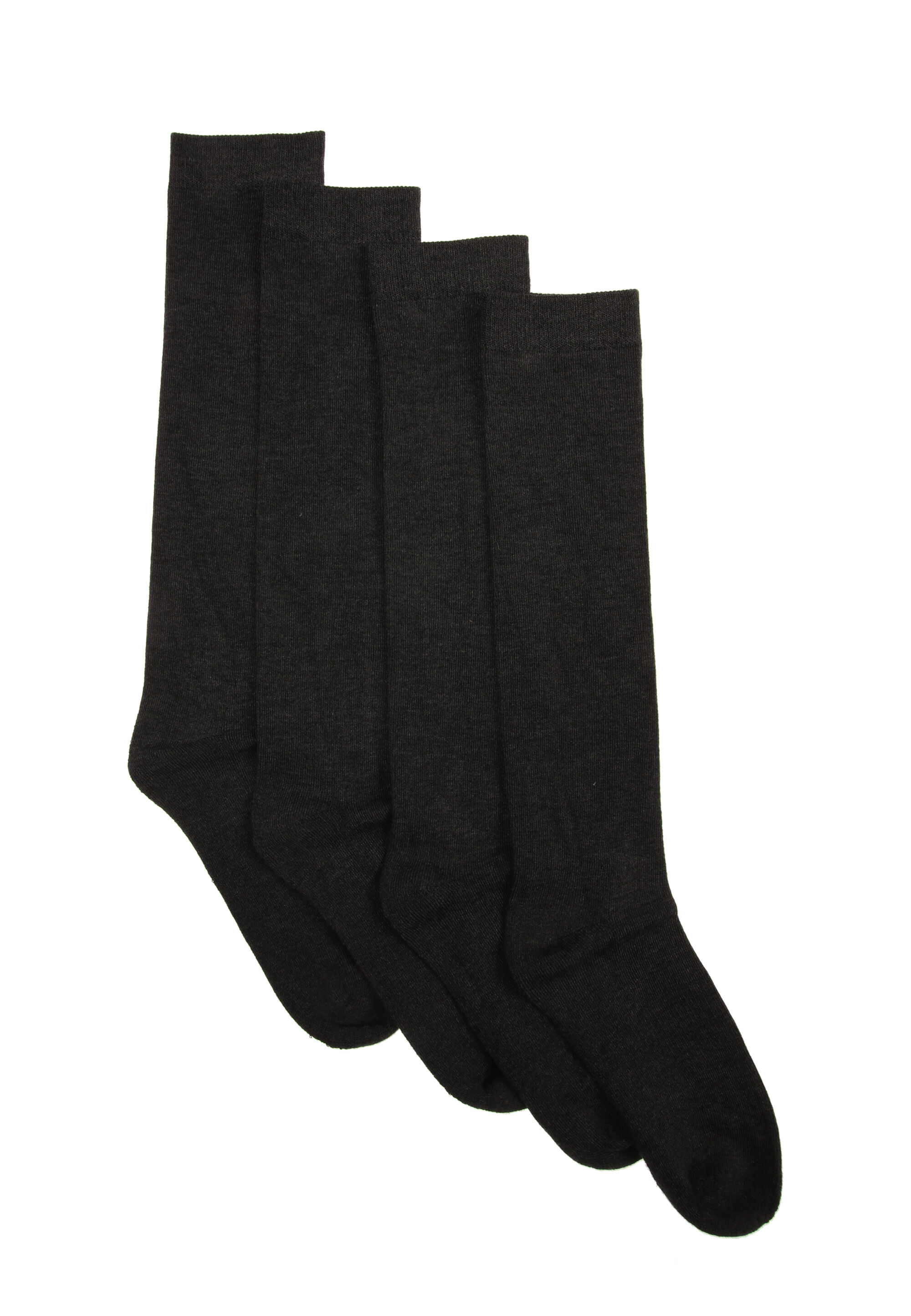 Womens 2pk Grey Super Soft Knee High Socks