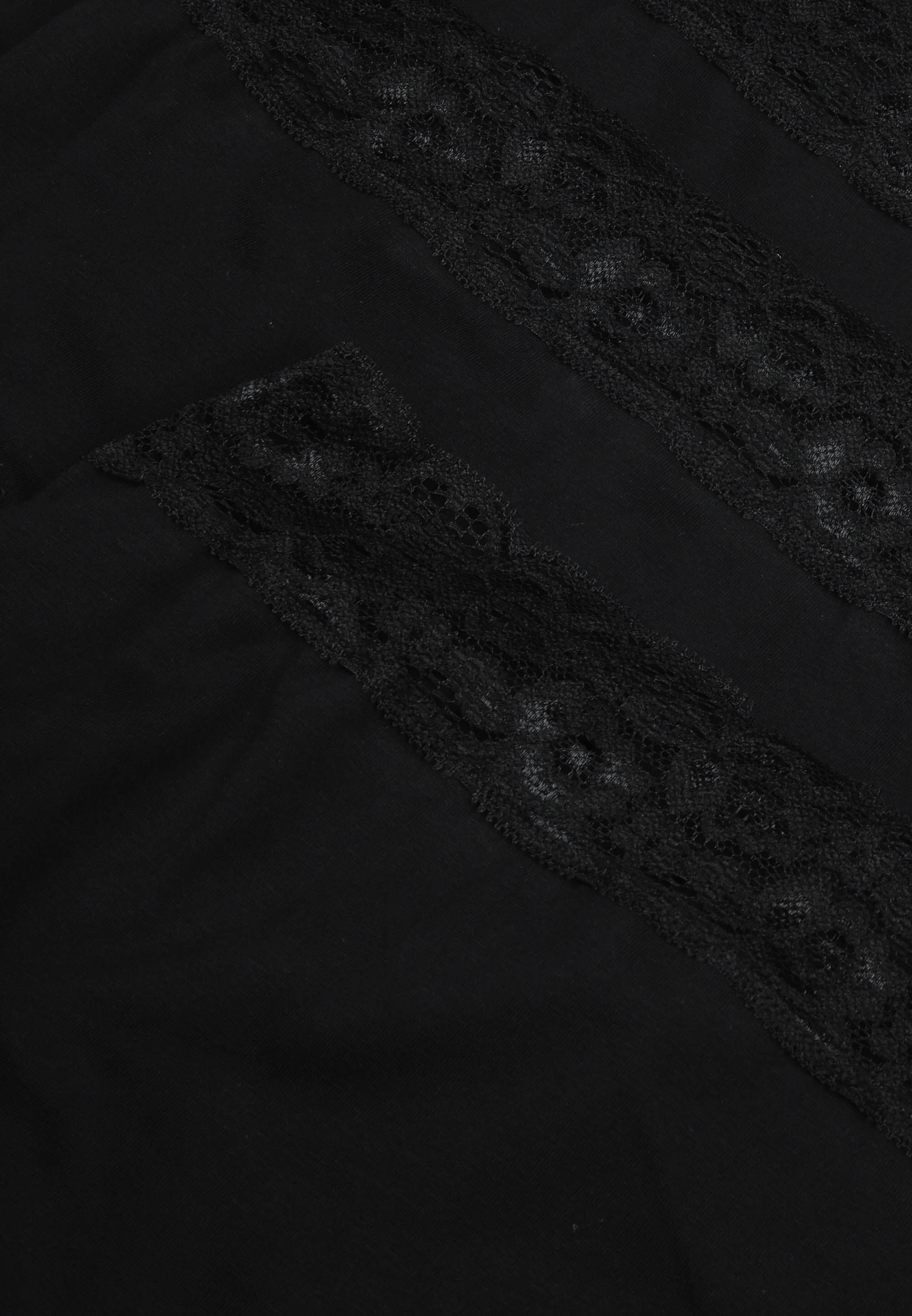 Womens 3pk Black Plain Lace Trim Full Briefs