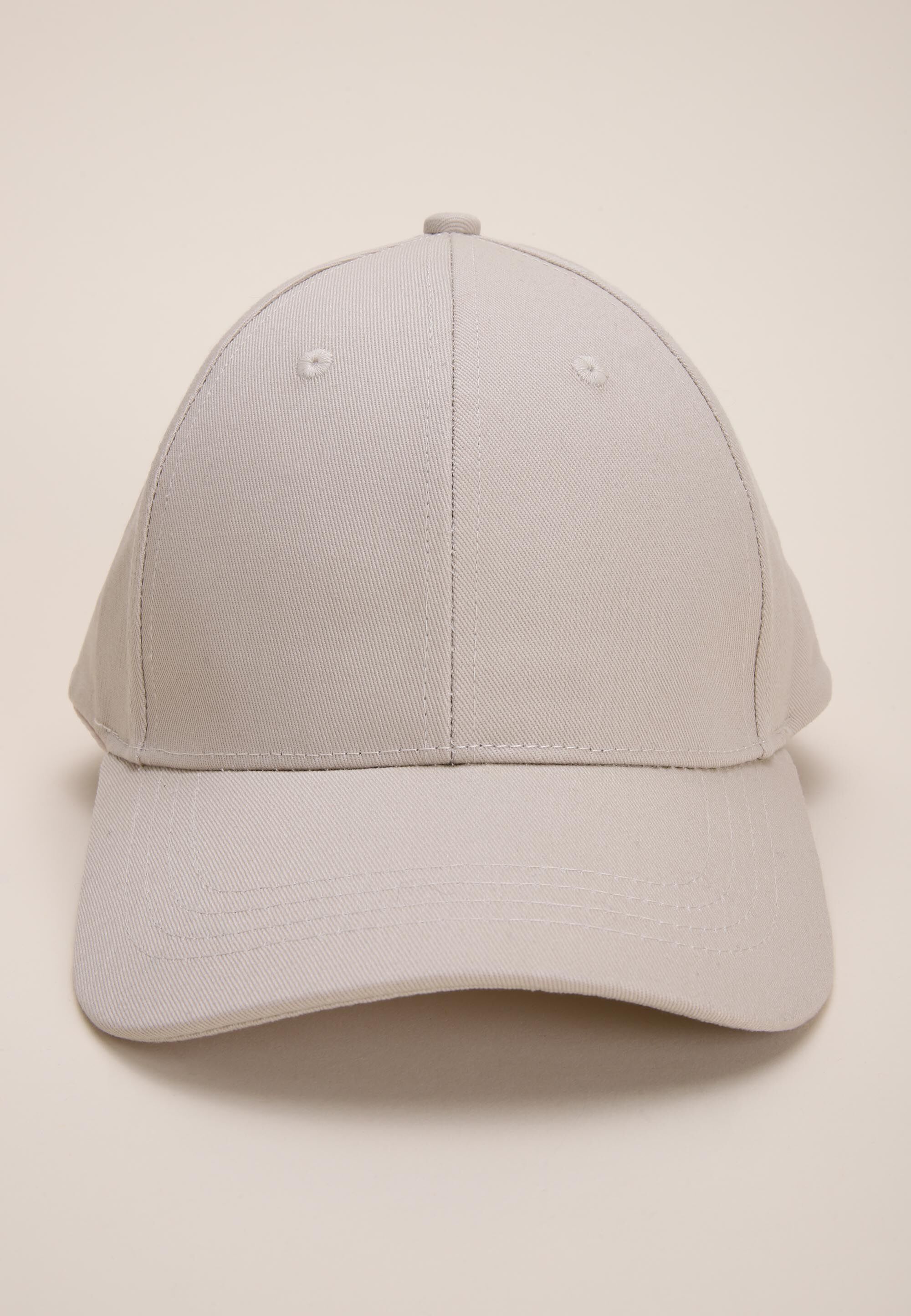 Mens Cream Plain Baseball Cap