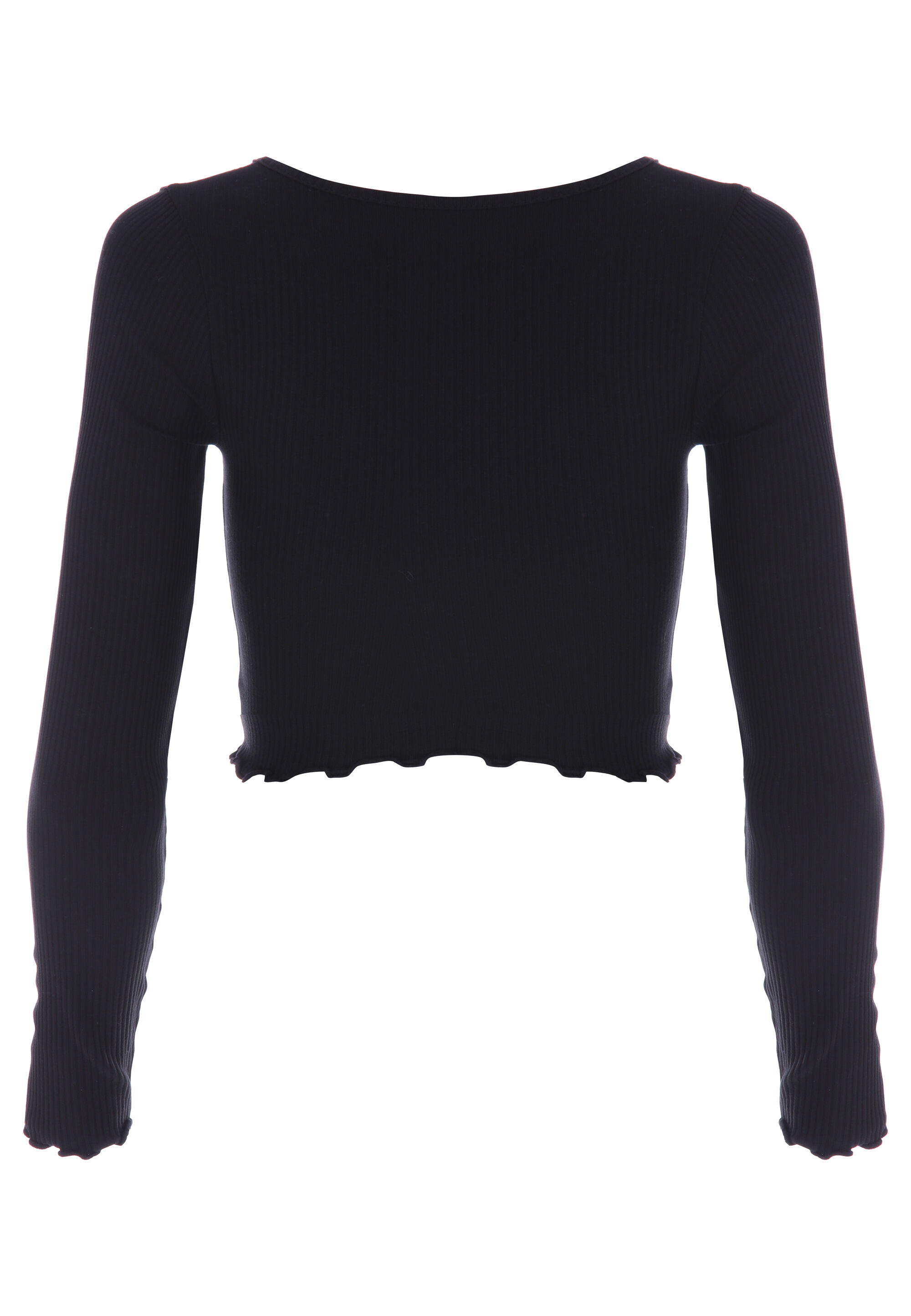 Older Girls Black Scoop Neck Top
