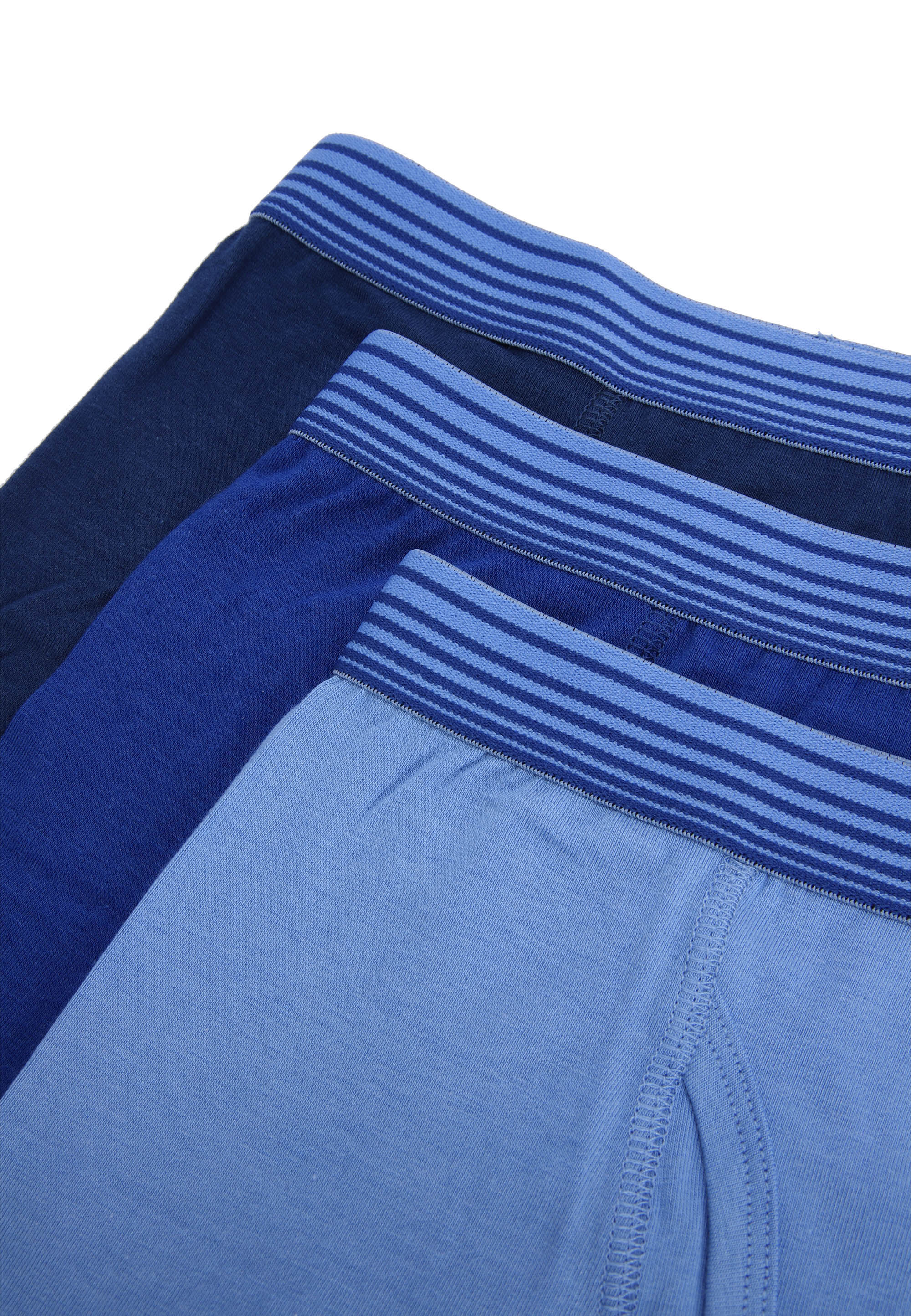Older Boys 3pk Plain Blue & Navy Trunks