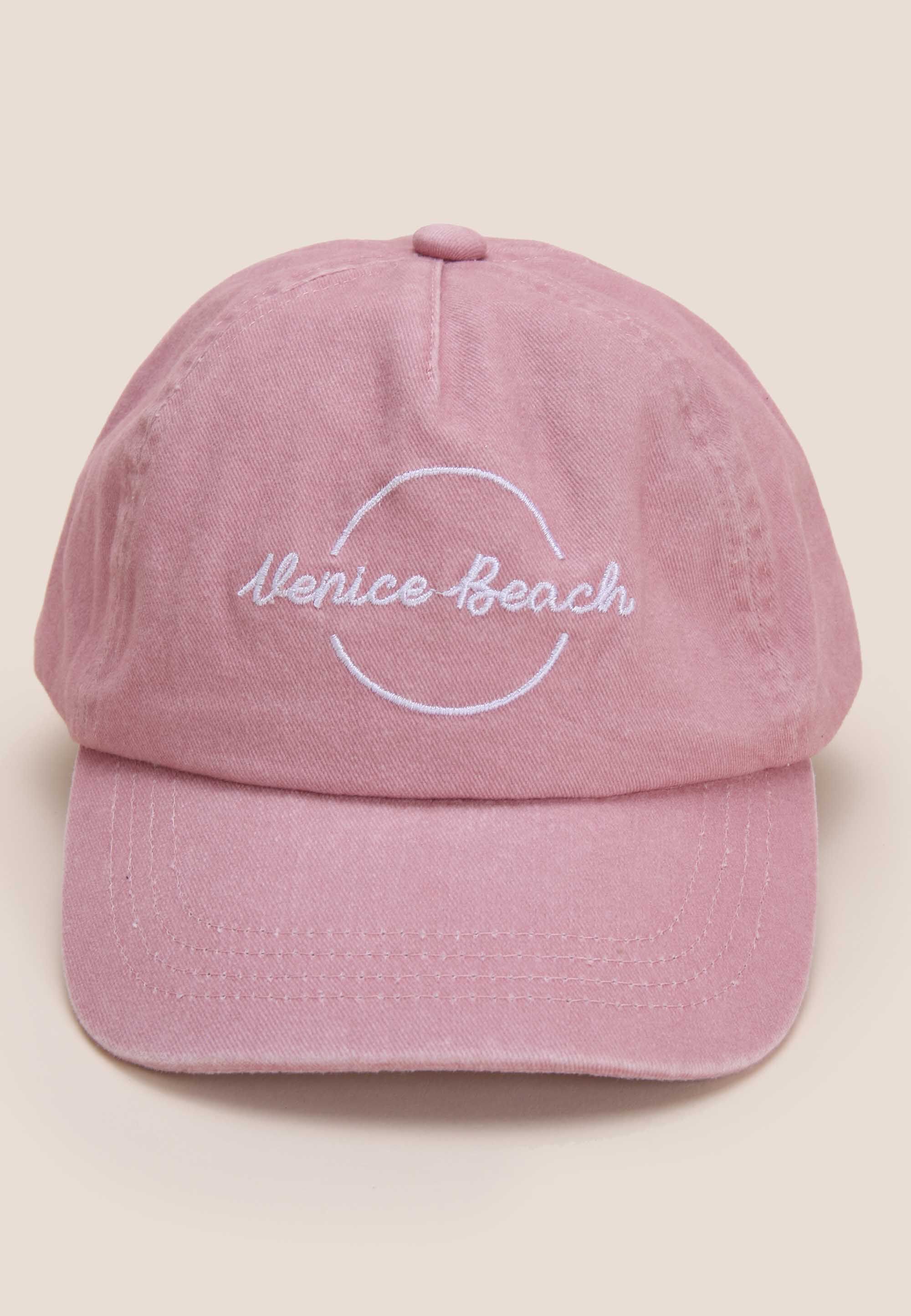 Older Girls Pink Cotton Venice Beach Baseball Hat
