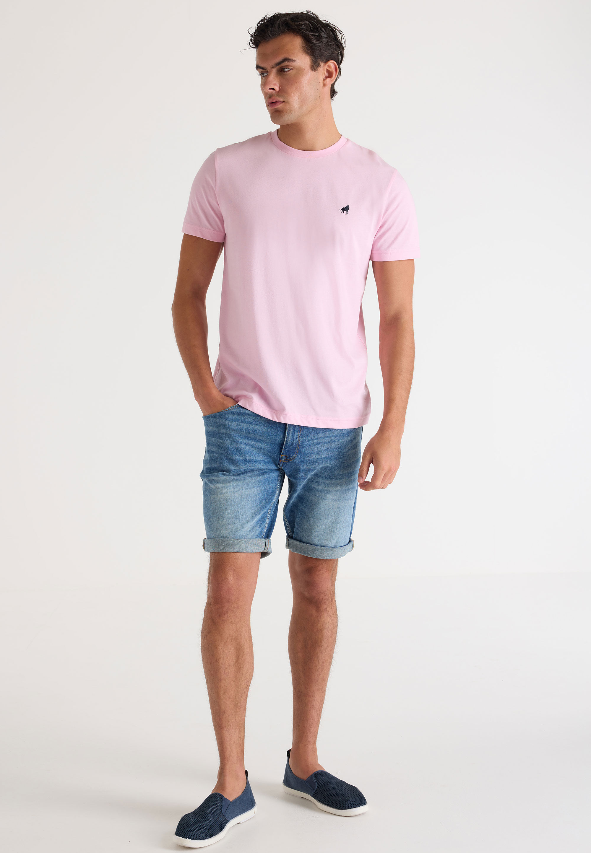 Mens Light Pink Basic T-Shirt