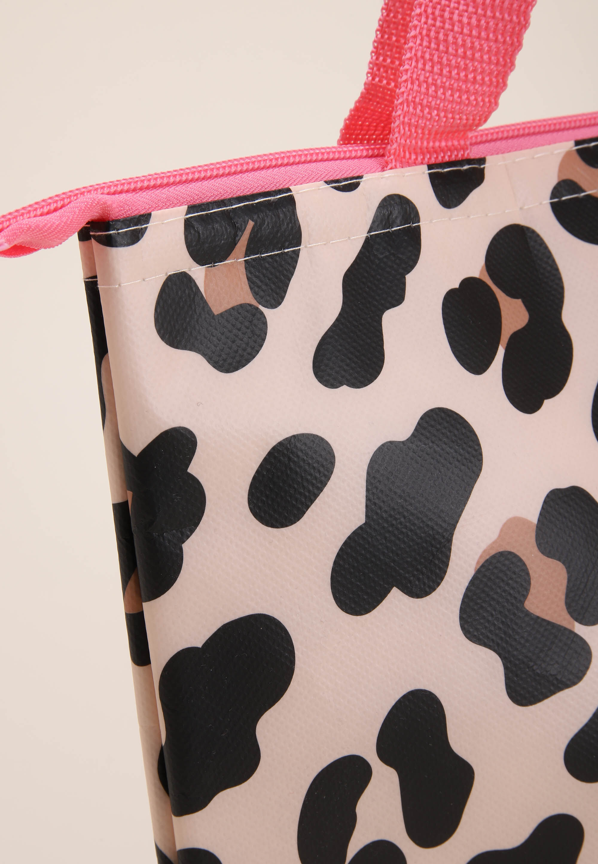 Womens Brown Leopard Print Lunch Bag