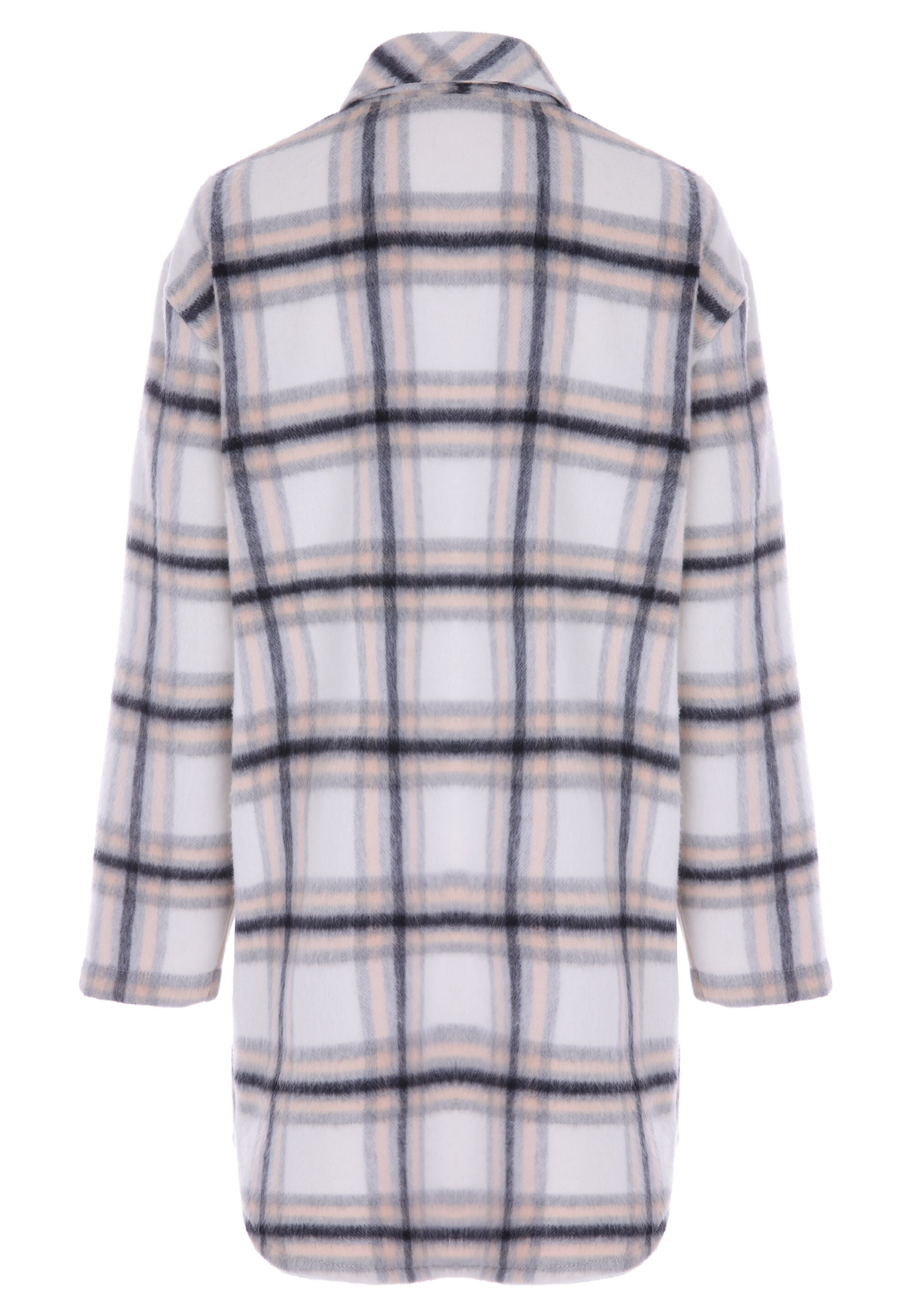 Womens Pale Pink Checked Shacket