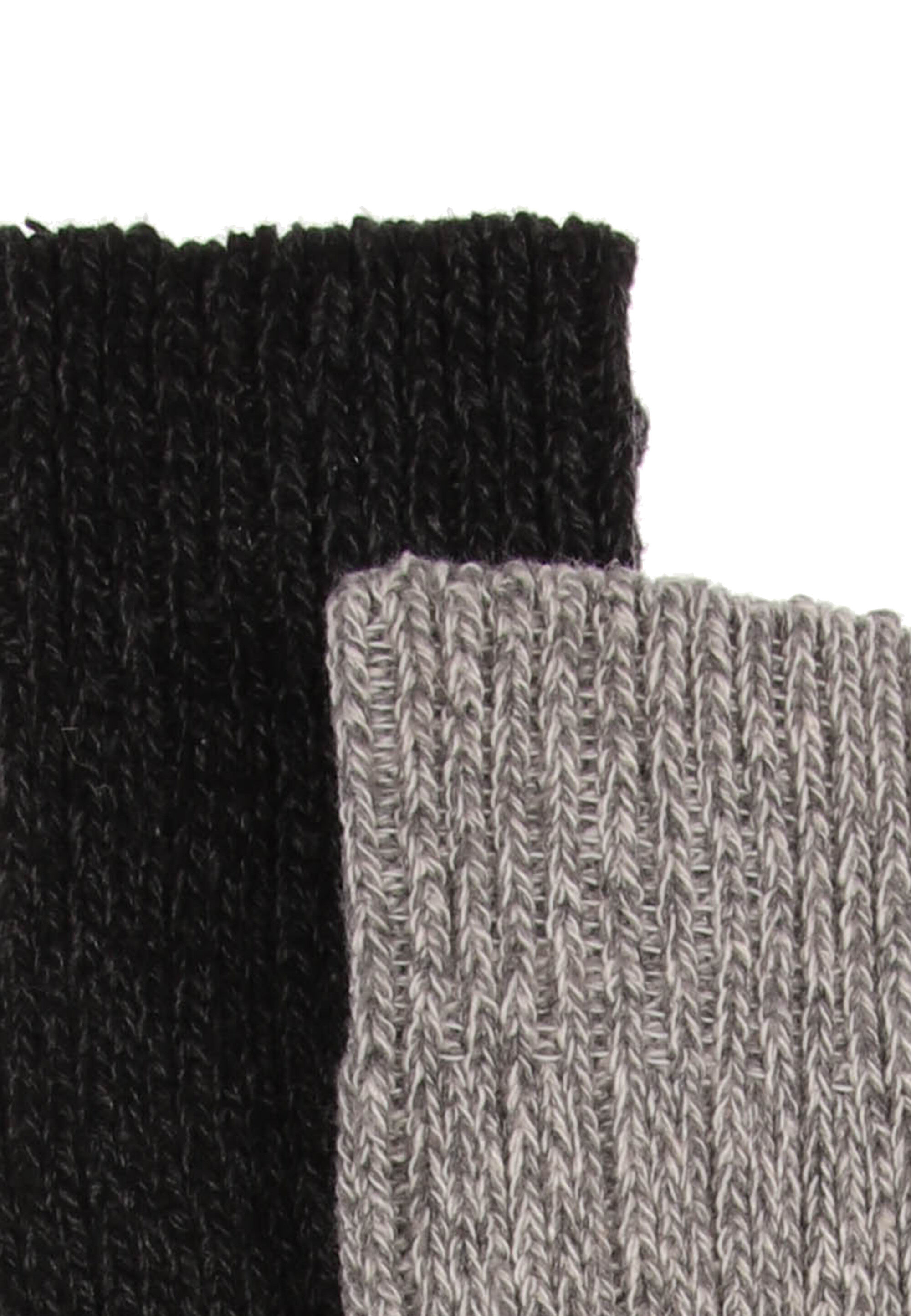Mens 2pk Charcoal Ribbed Socks