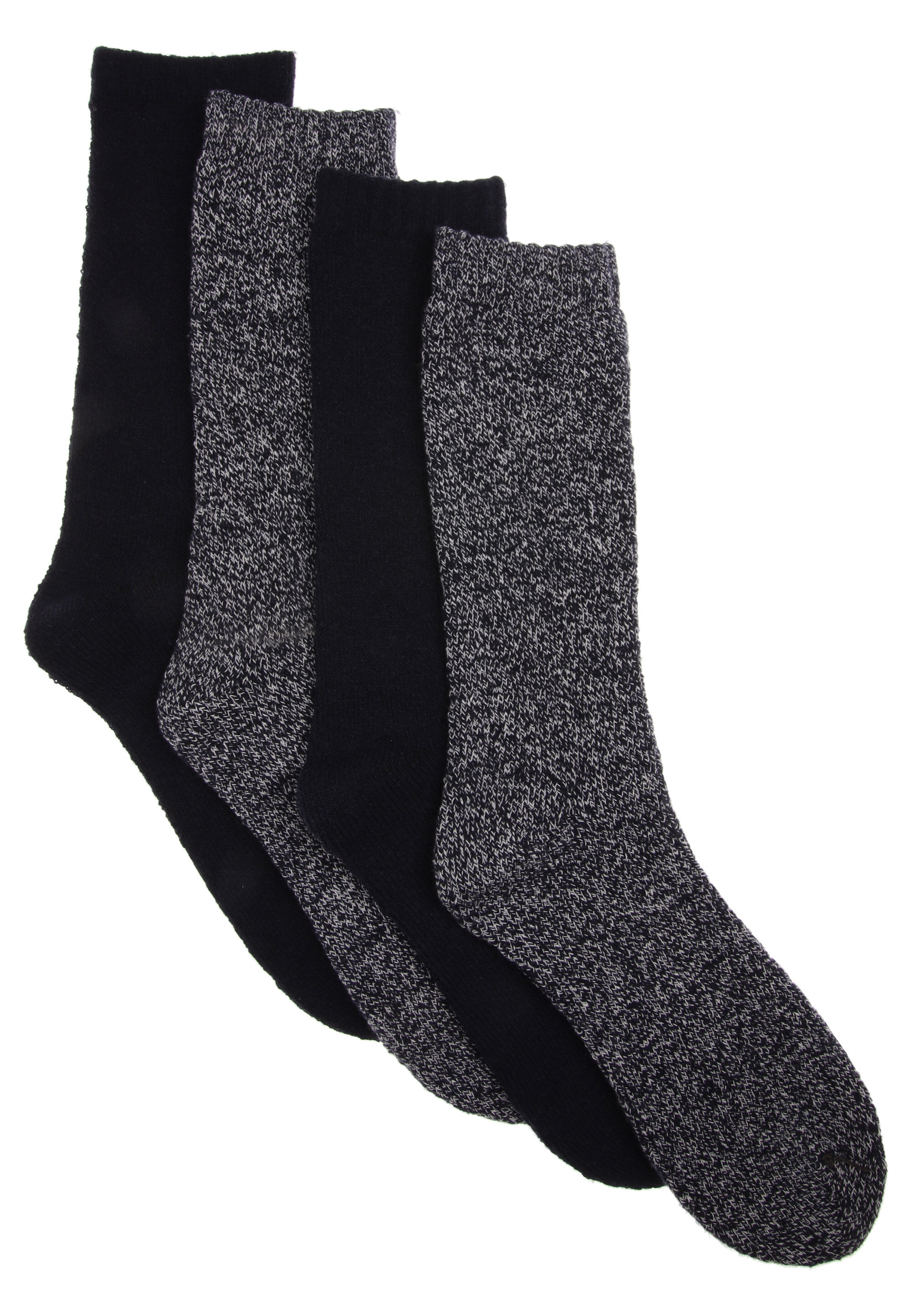Mens 2 Pack Black Plain Thermal Ankle Socks