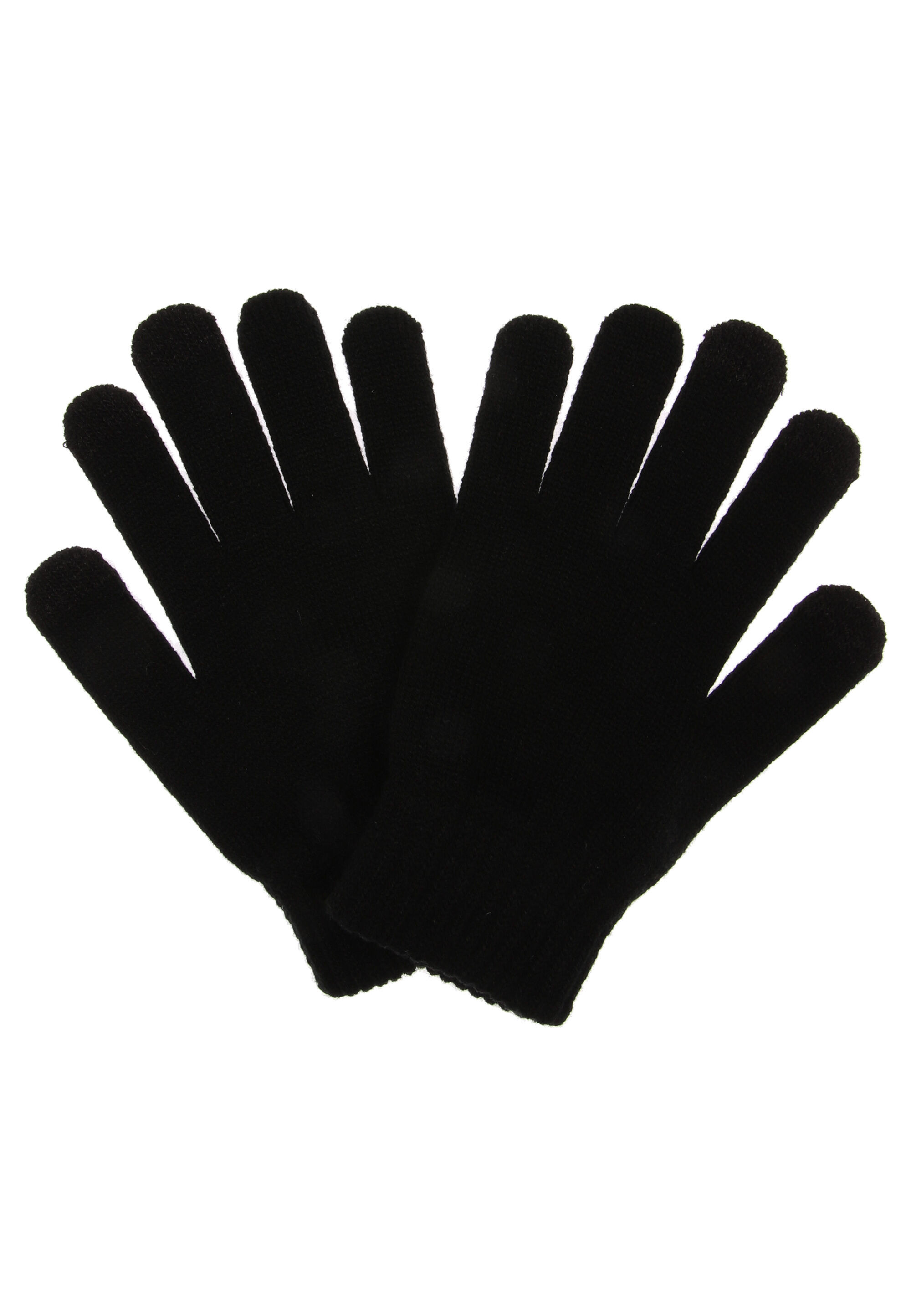 Mens Black Plain Touchscreen Gloves