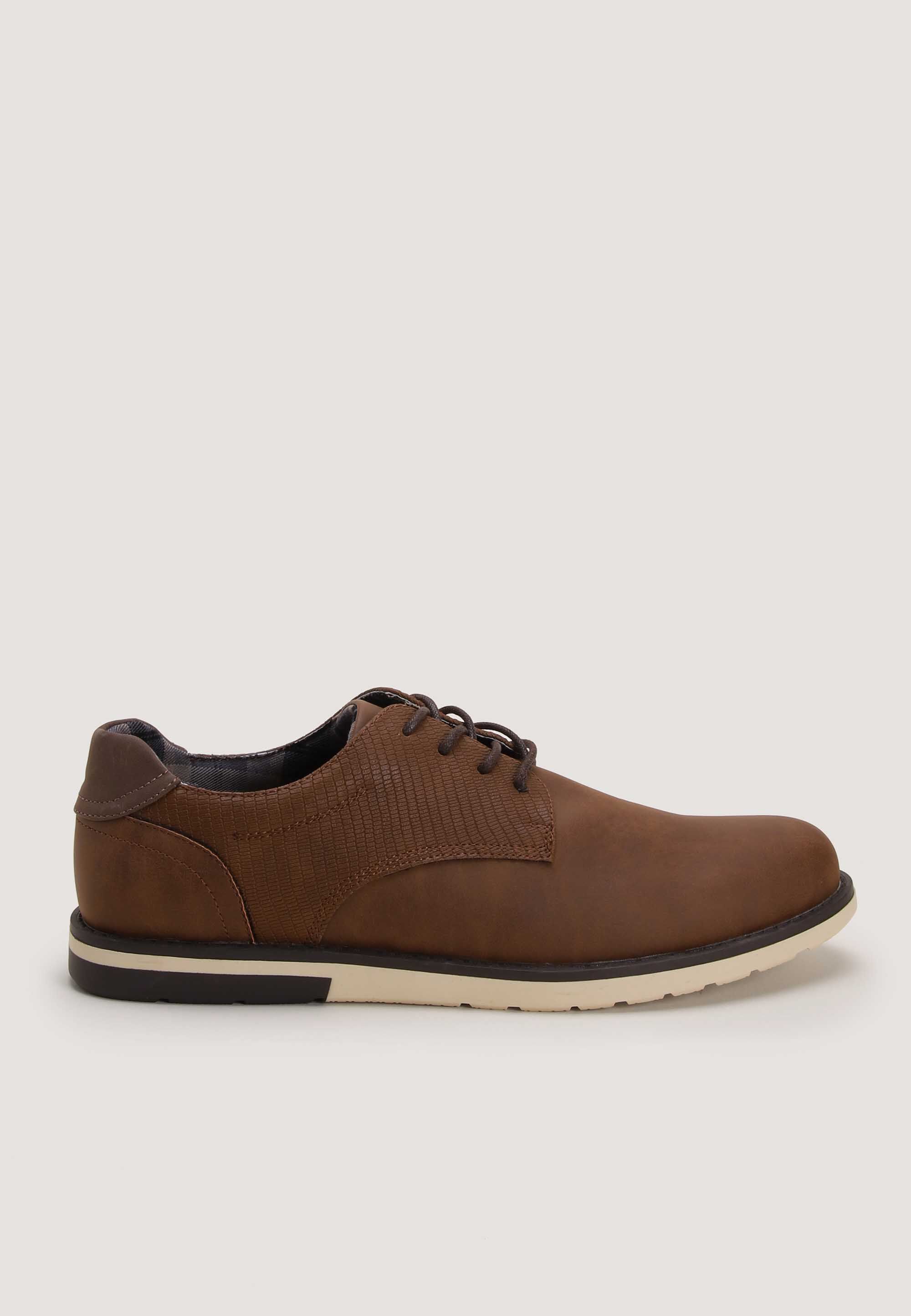 Mens Tan Casual Lace Up Shoes