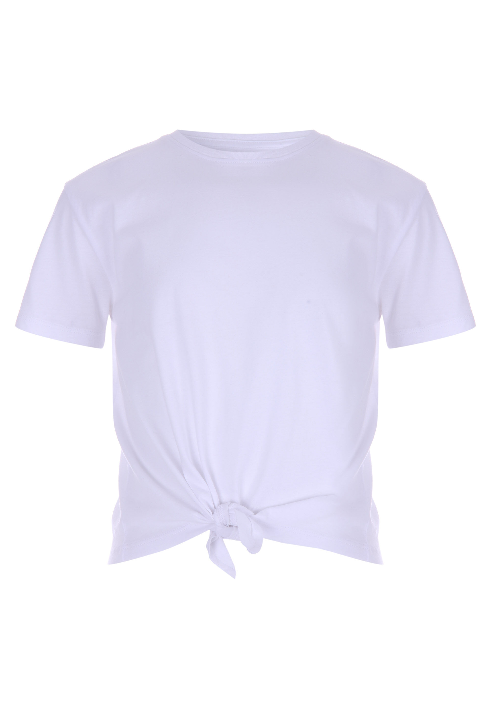 Older Girls White Front Tie T-Shirt