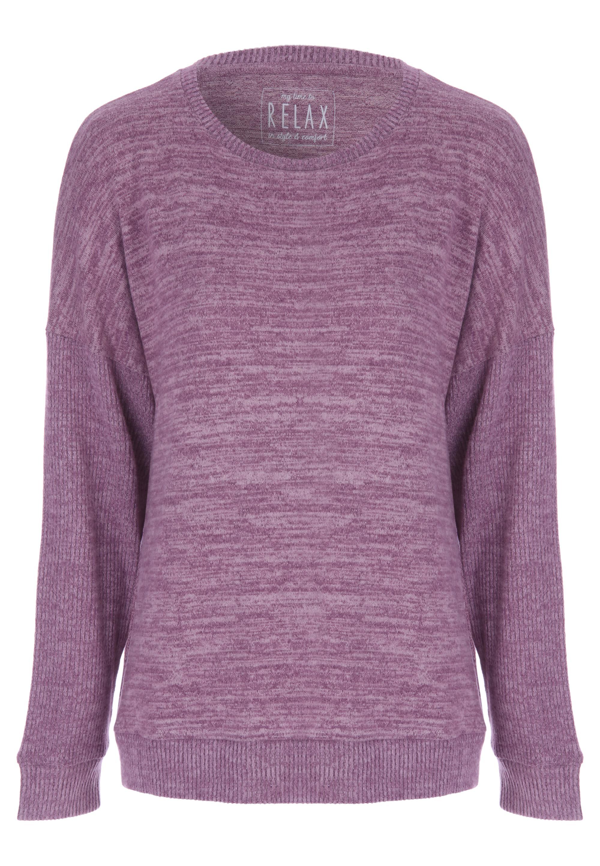 Womens Purple Marl Pyjama Top