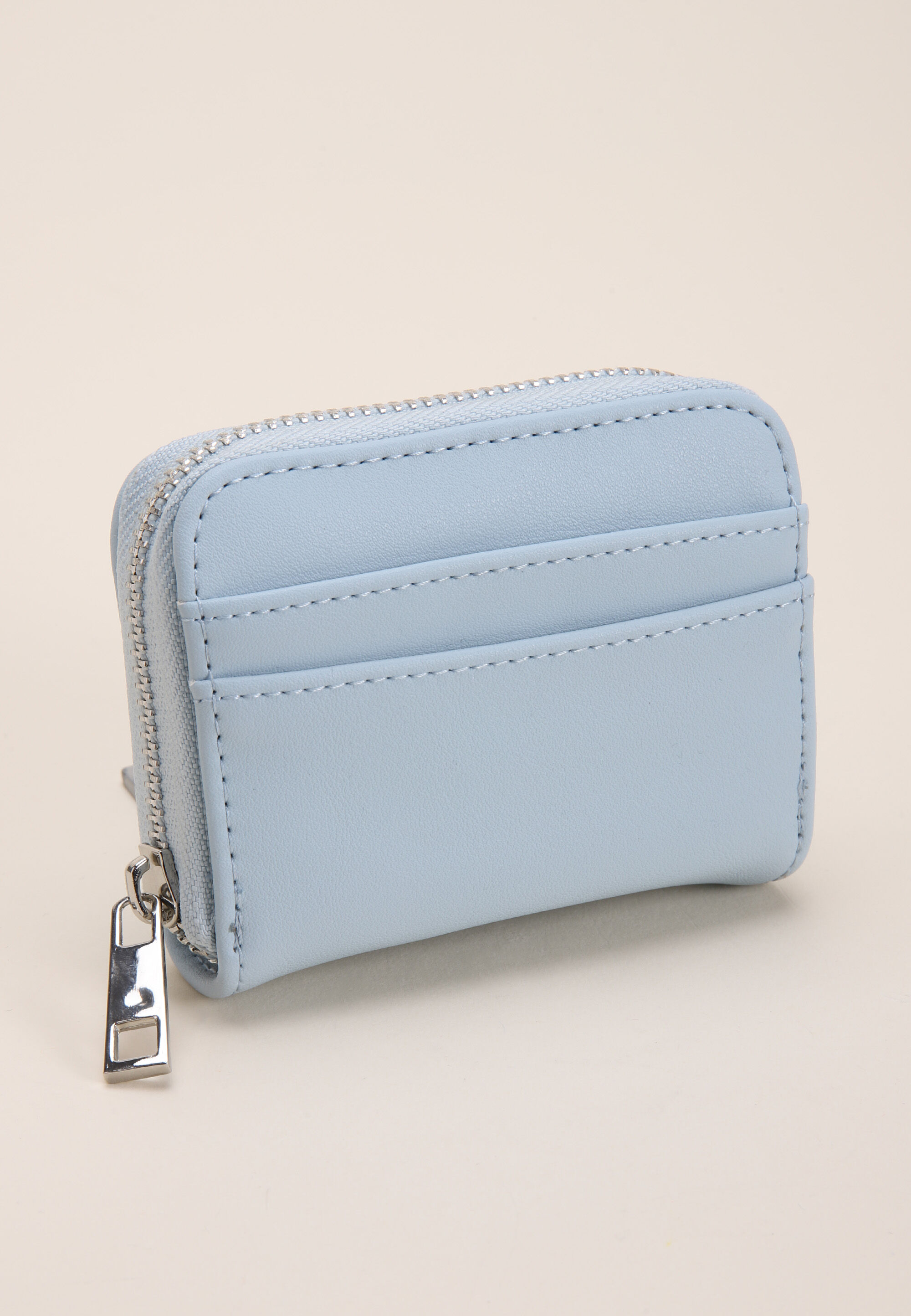 Womens Blue Small Zip Purse