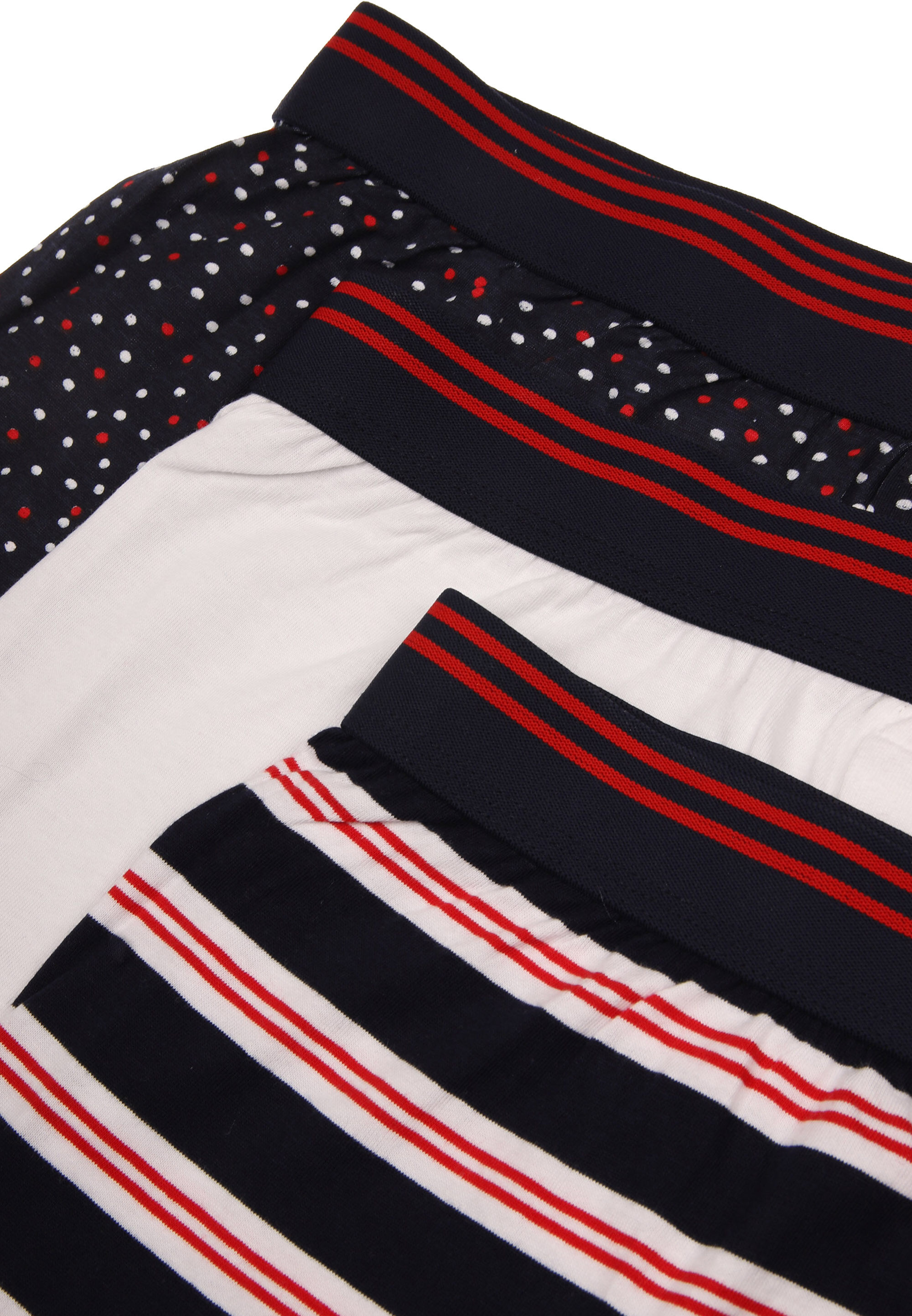 Mens 3pk Red Stripe Loose Fit Boxers