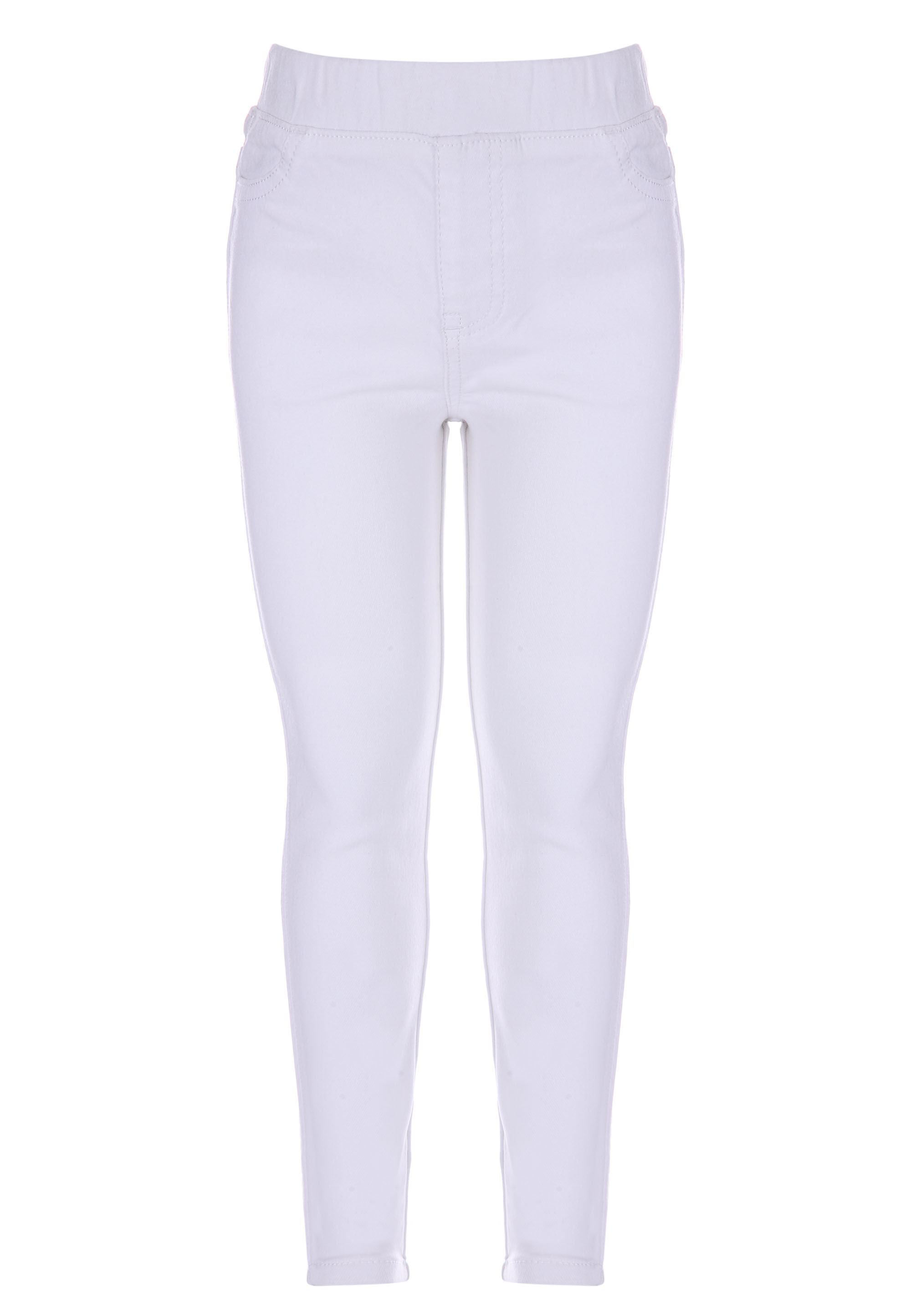 Younger Girls White Jeggings
