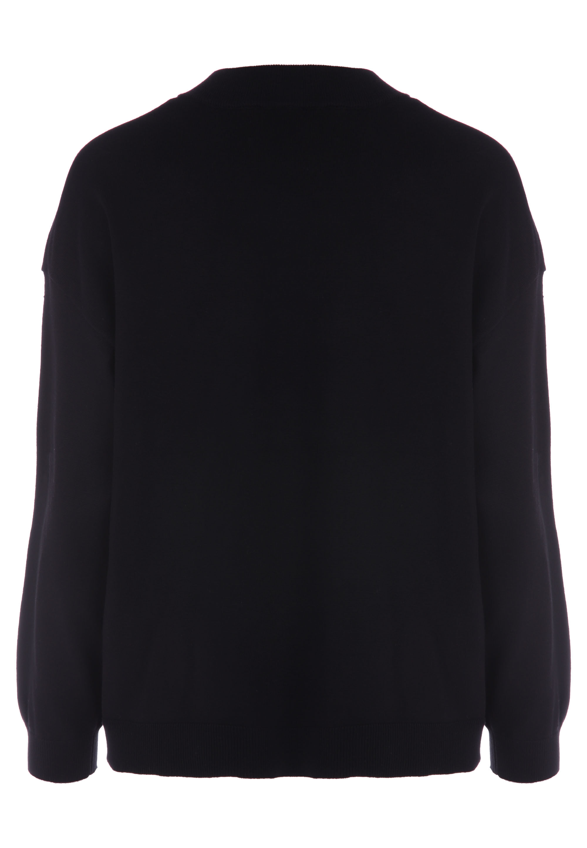 Womens Black Sequin Snowflake Jumper