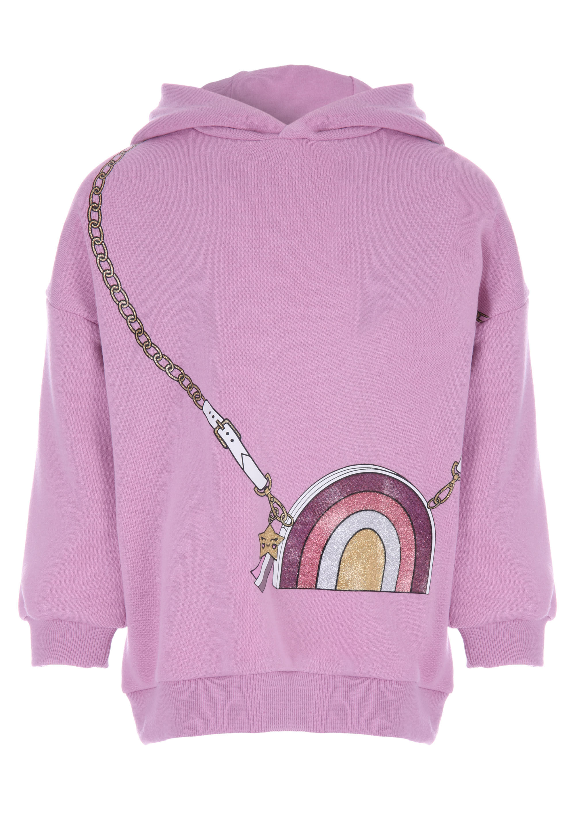 Younger Girls Pink Handbag Hoody