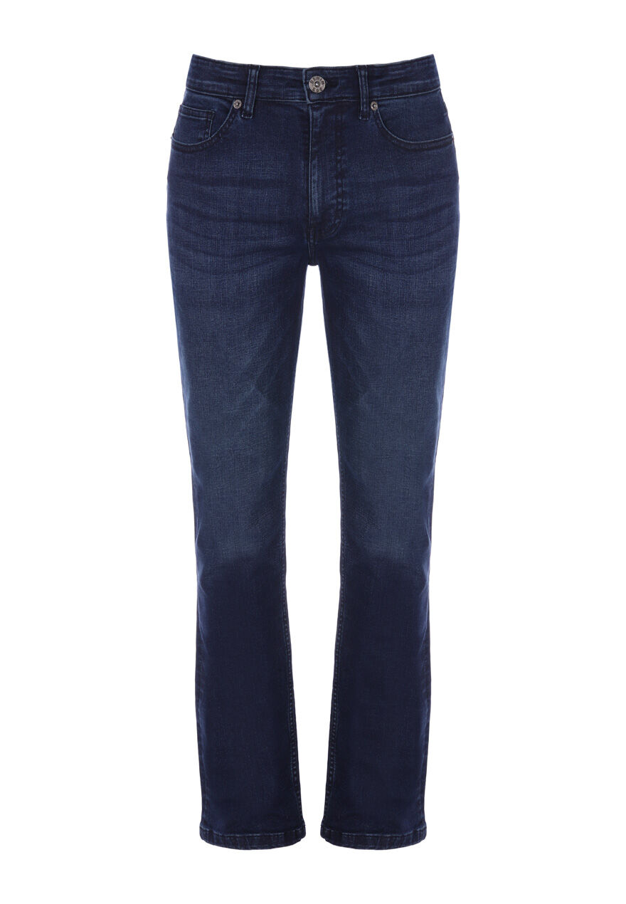 Mens Dark Blue Bootcut Jeans