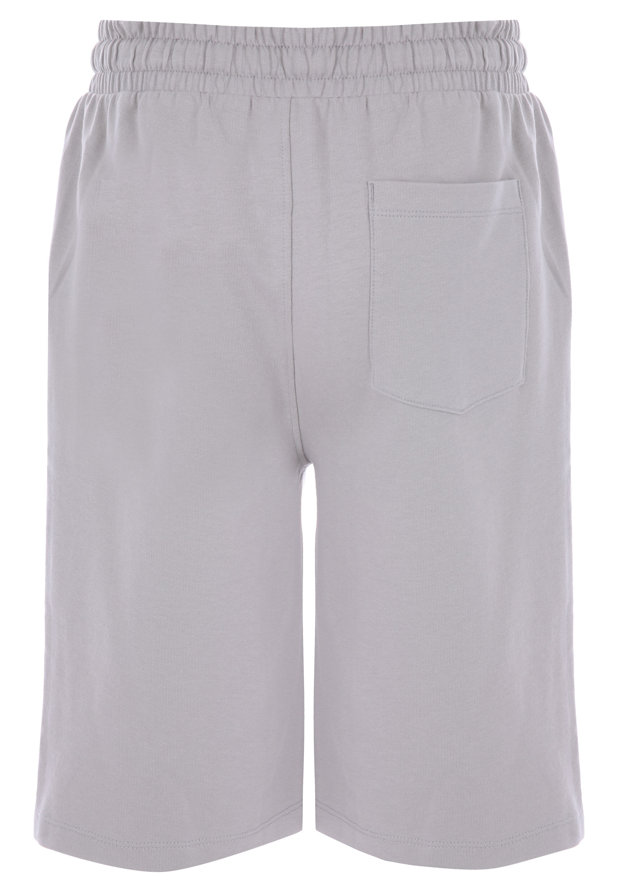 Older Boys Grey Plain Long Sweat Shorts